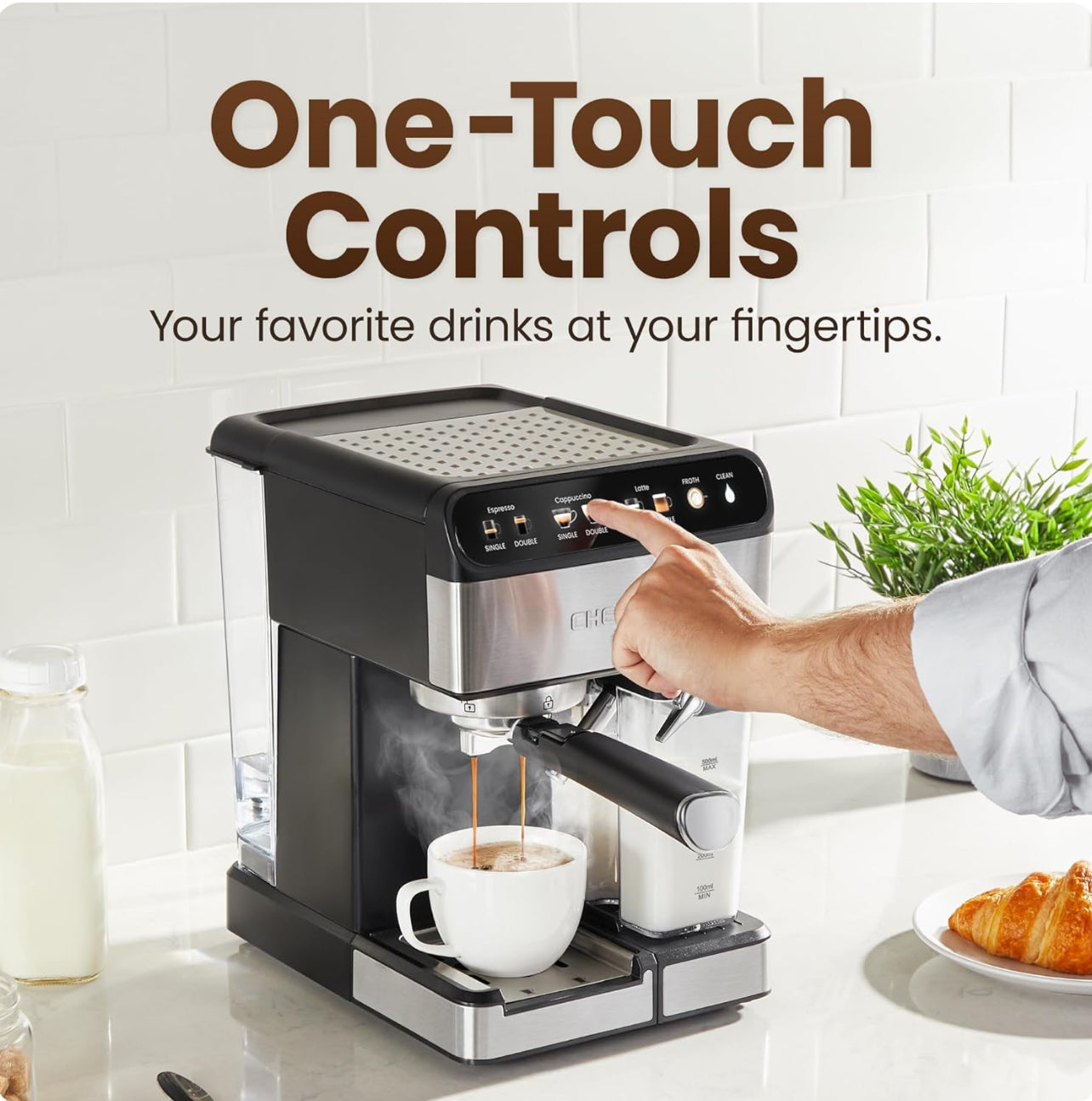 Chefman CaféMaster Pro - Máquina de café expreso