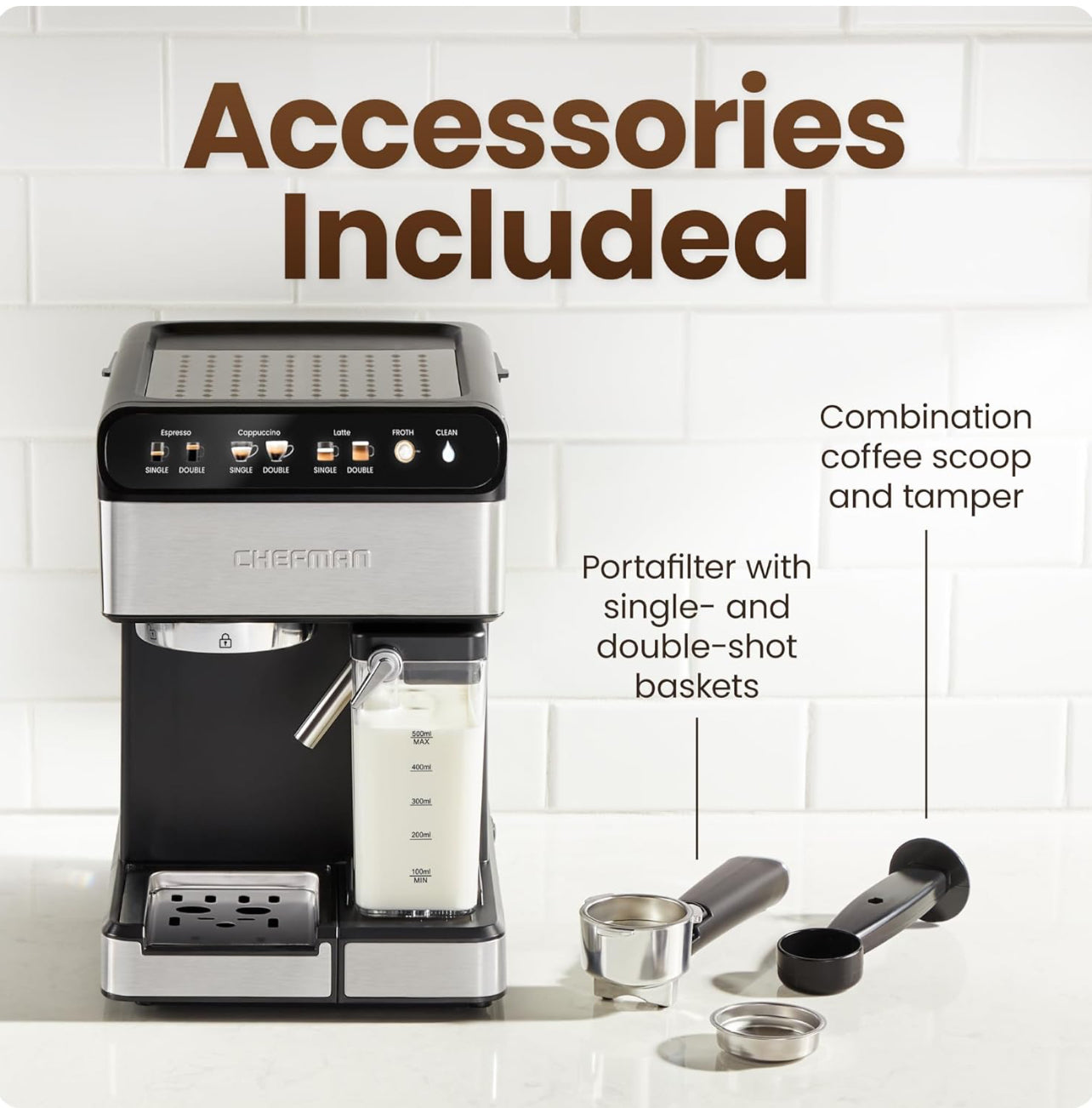 Chefman CaféMaster Pro - Máquina de café expreso