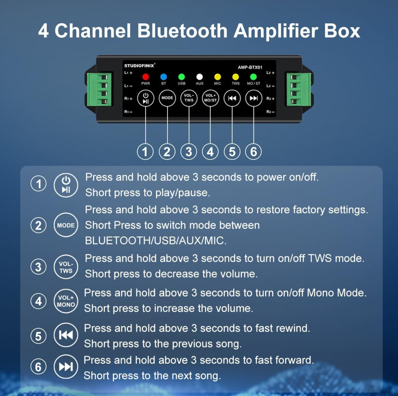 STUDIOFINIX Altavoces de techo Bluetooth de 6.5 pulgadas, sistema de altavoces empotrados con cable de 600 W