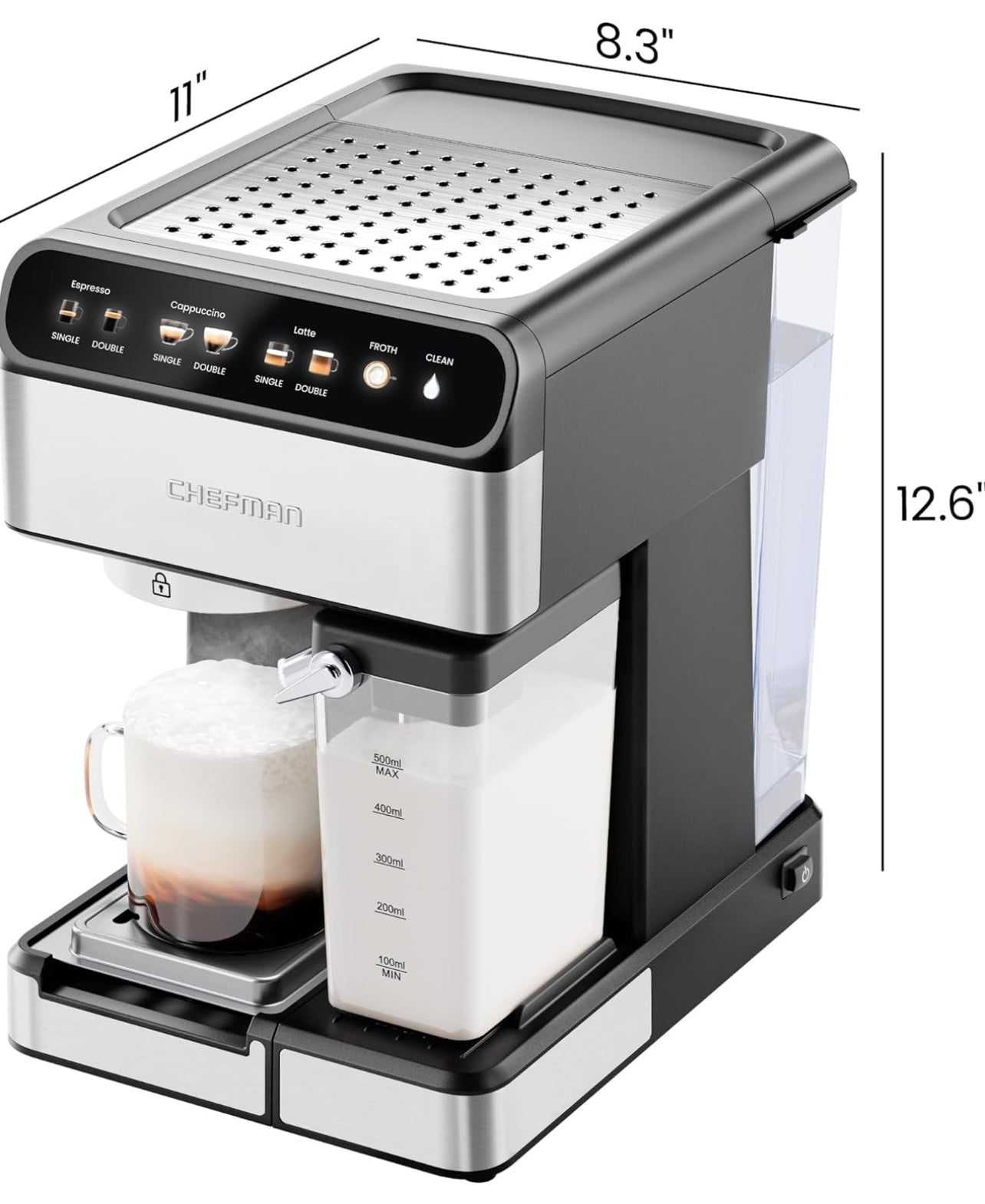 Chefman CaféMaster Pro - Máquina de café expreso