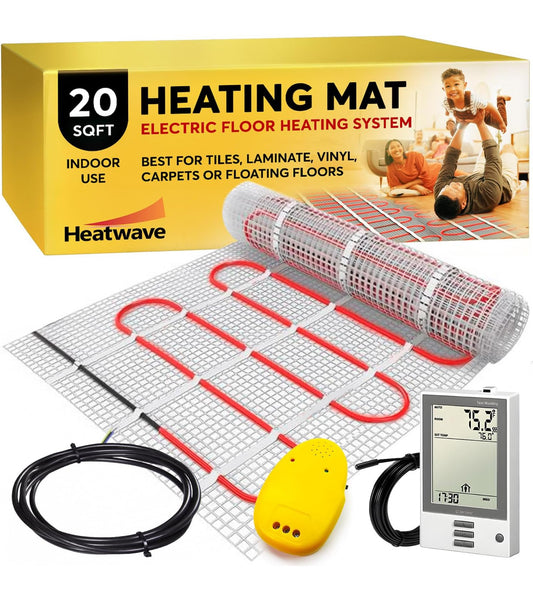 Sistema de calefacción por piso radiante eléctrico con termostato programable