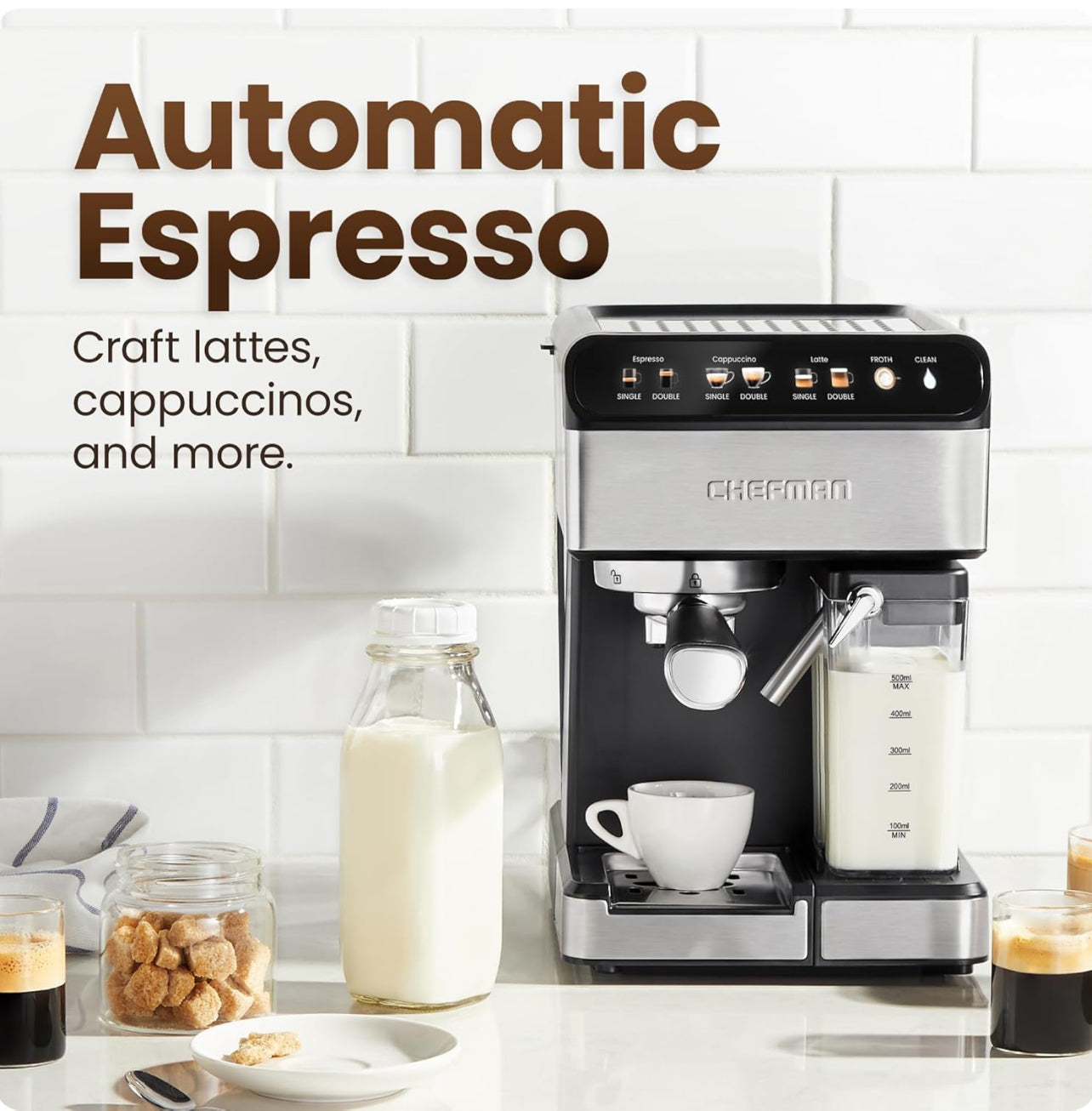 Chefman CaféMaster Pro - Máquina de café expreso