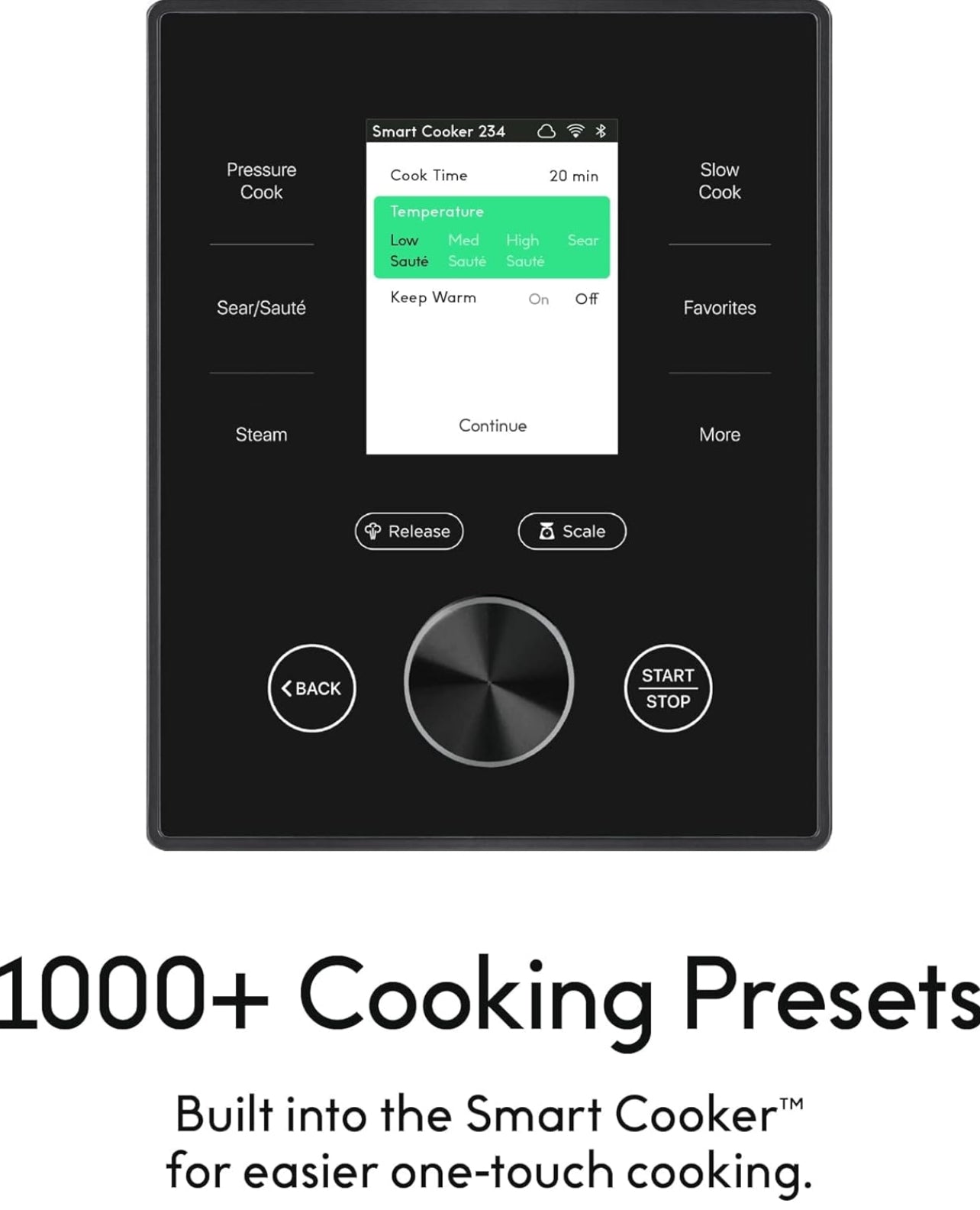 CHEF iQ Olla a presión inteligente con WiFi y escala incorporada, multicocina 10 en 1 fácil de usar con más de 500 recetas guiadas
