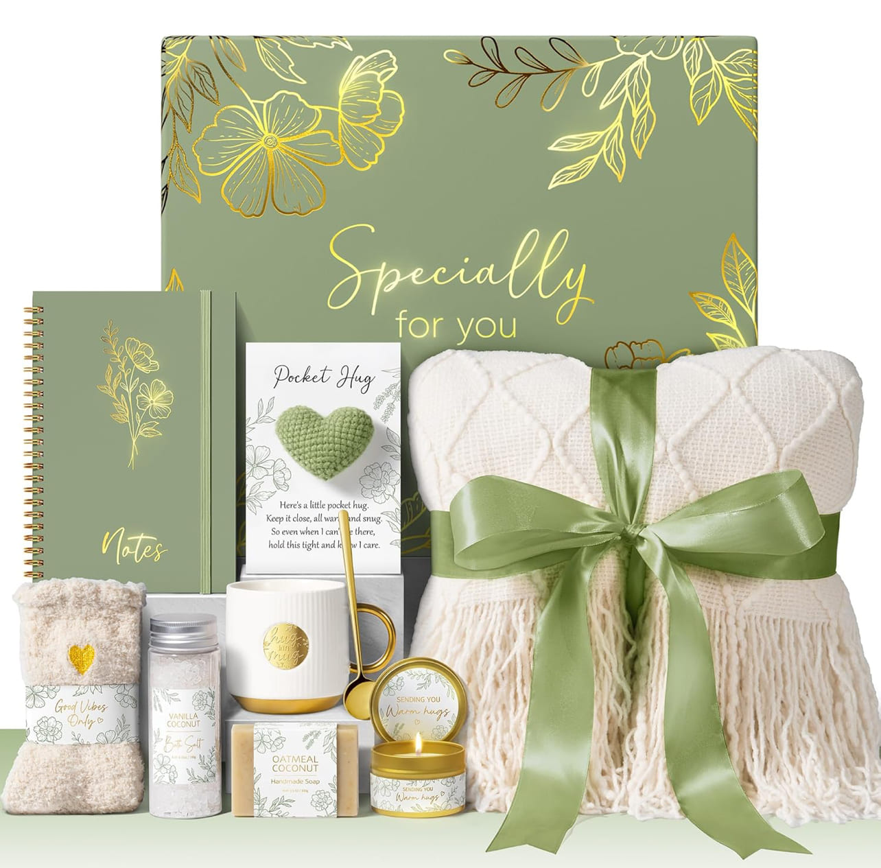 Regalos de cuidado personal para mujeres, cestas de regalo de recuperación pronto, regalos de cumpleaños para mujeres, paquete de cuidado de spa, juego de regalo de San Valentín