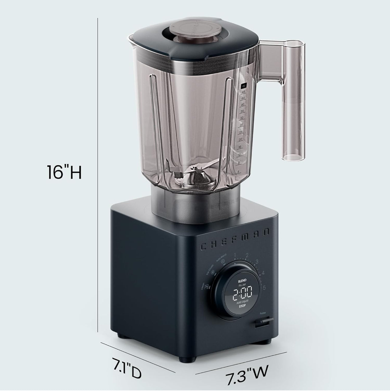 Chefman Obliterator - Batidora de encimera de 48 onzas para batidos, motor de 1380 W
