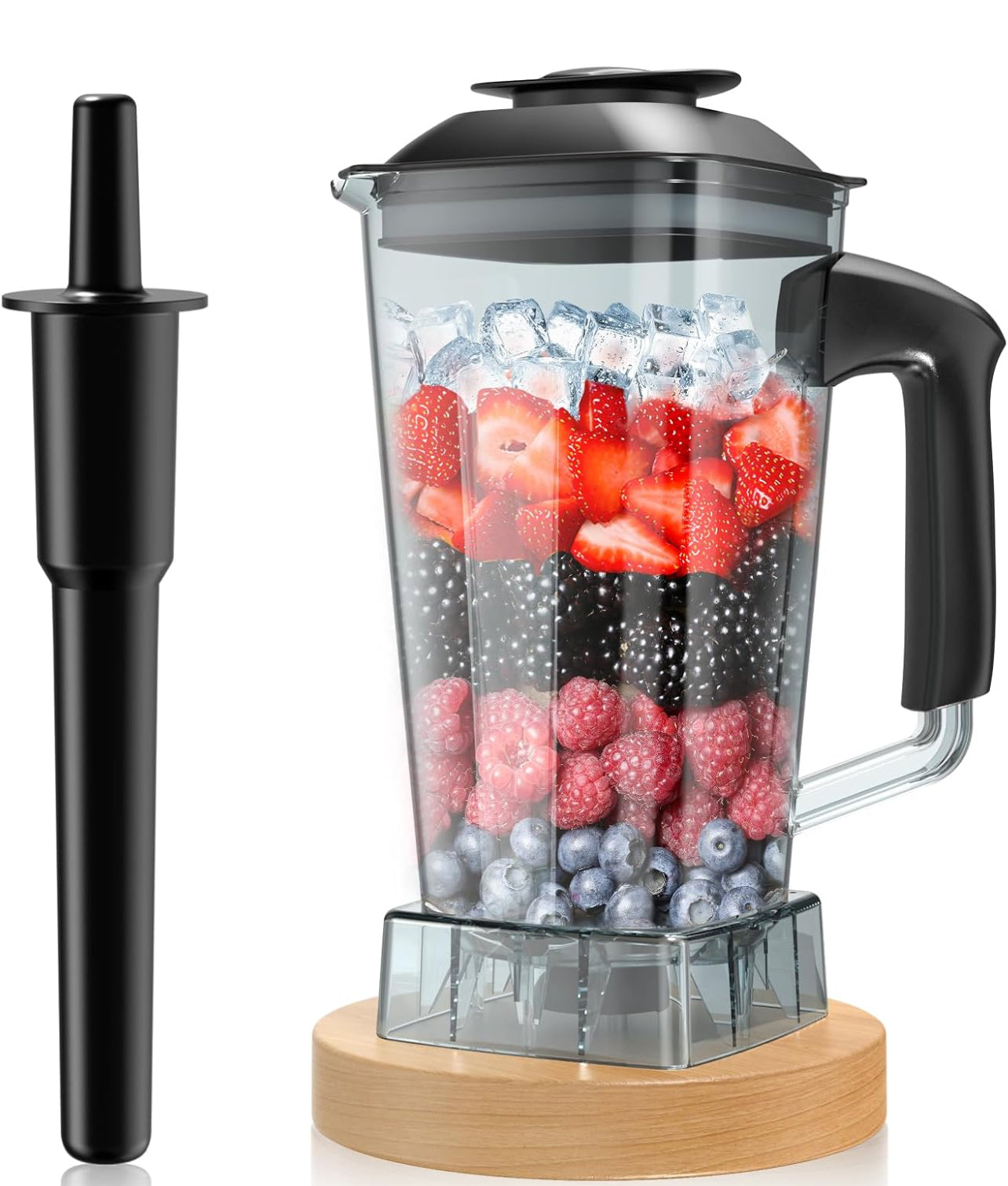 Licuadora profesional, licuadora de batidos, 2400 vatios/1000 vatios, combo de licuadora y molinillo de 25000 rpm, potente batidora de cocina de 68 onzas