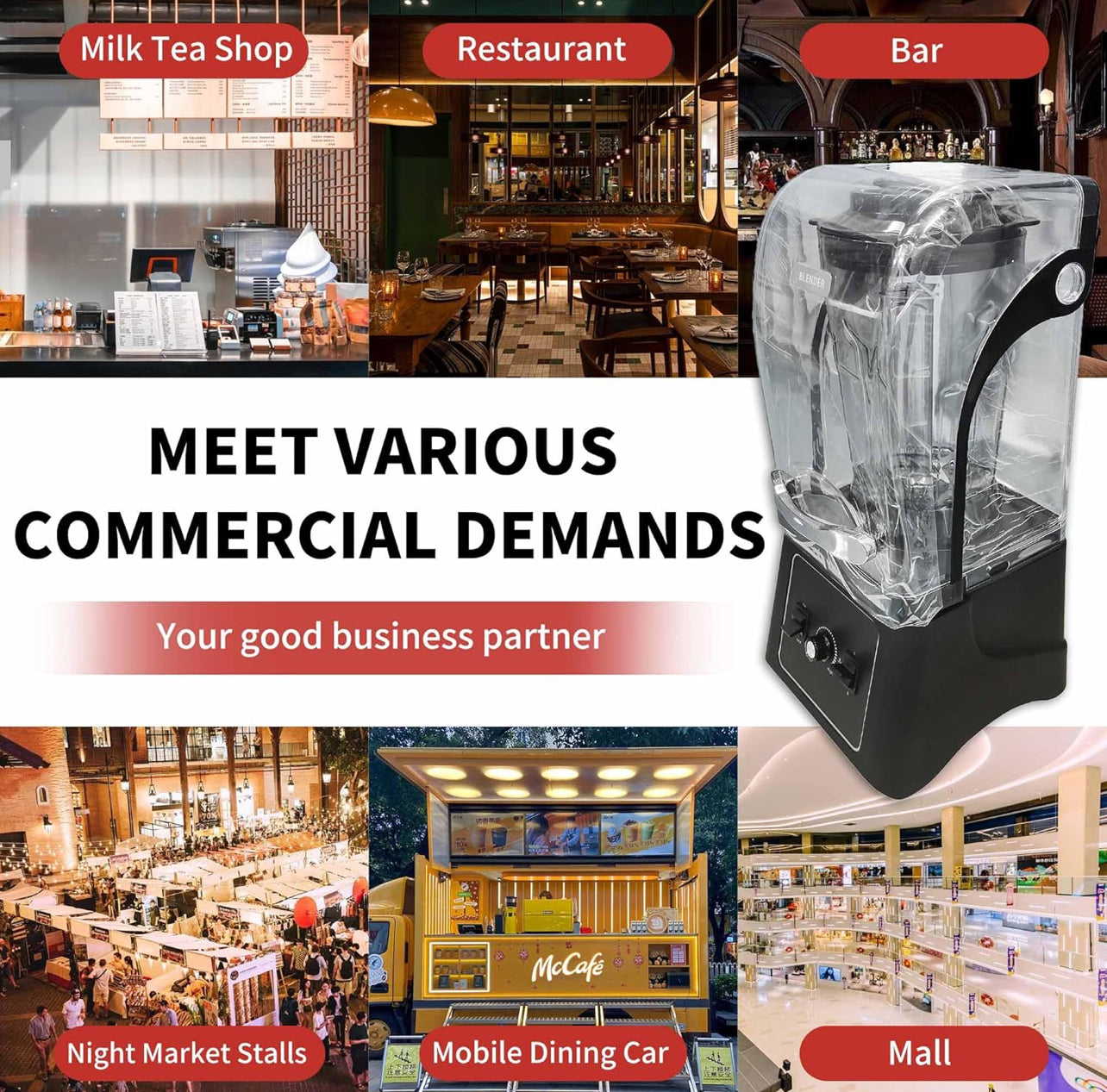 Licuadora comercial GeLicuadora comercial de 4.5 L (152 onzas) licuadora profesional