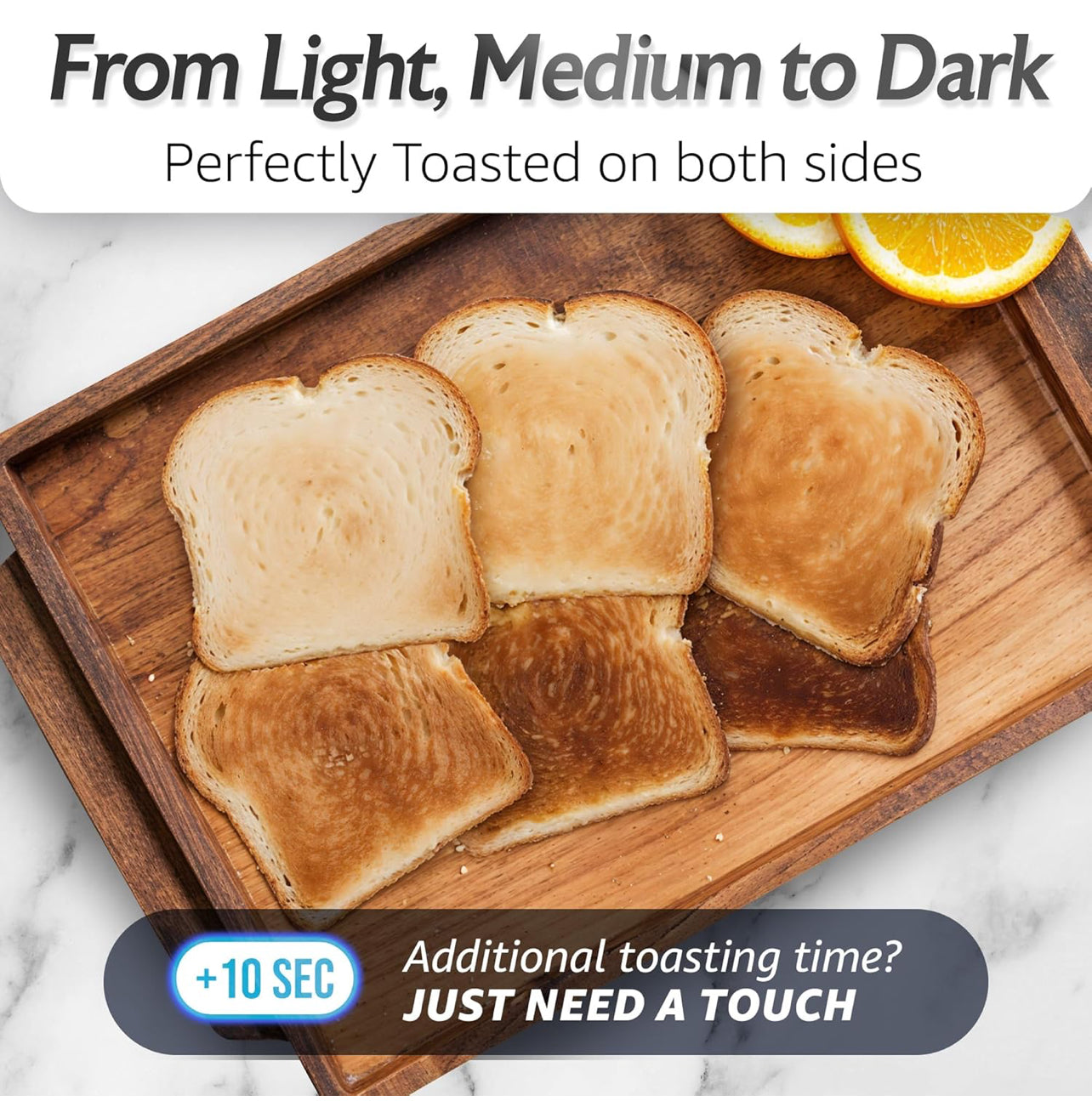Tostadora digital de ranura larga de 4 rebanadas, ranuras de 1.5 pulgadas de ancho para paneles gruesos y función de bagel, pantalla táctil LED,
