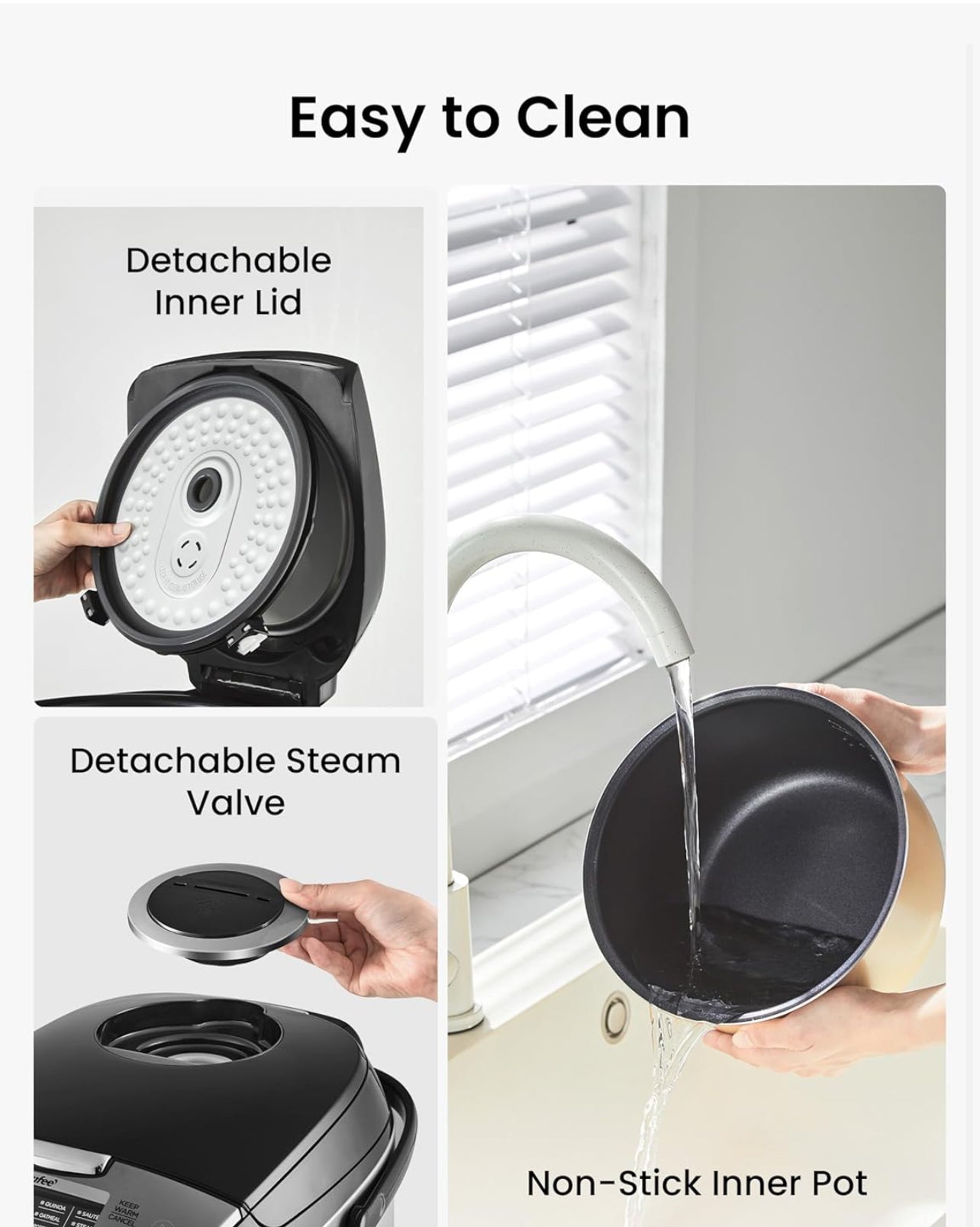 Olla arrocera japonesa grande con tecnología Fuzzy Logic, 10 tazas sin cocinar/20 cocinadas