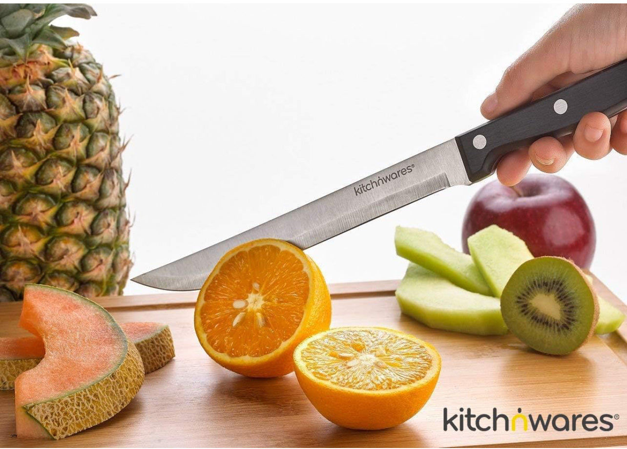 Juego de cuchillos con bloque de madera, juego de 15 piezas que incluye cuchillo de chef