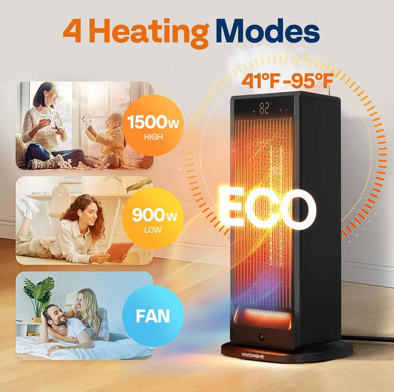 Calentador de espacio con humidificador, calentador eléctrico para uso en interiores.