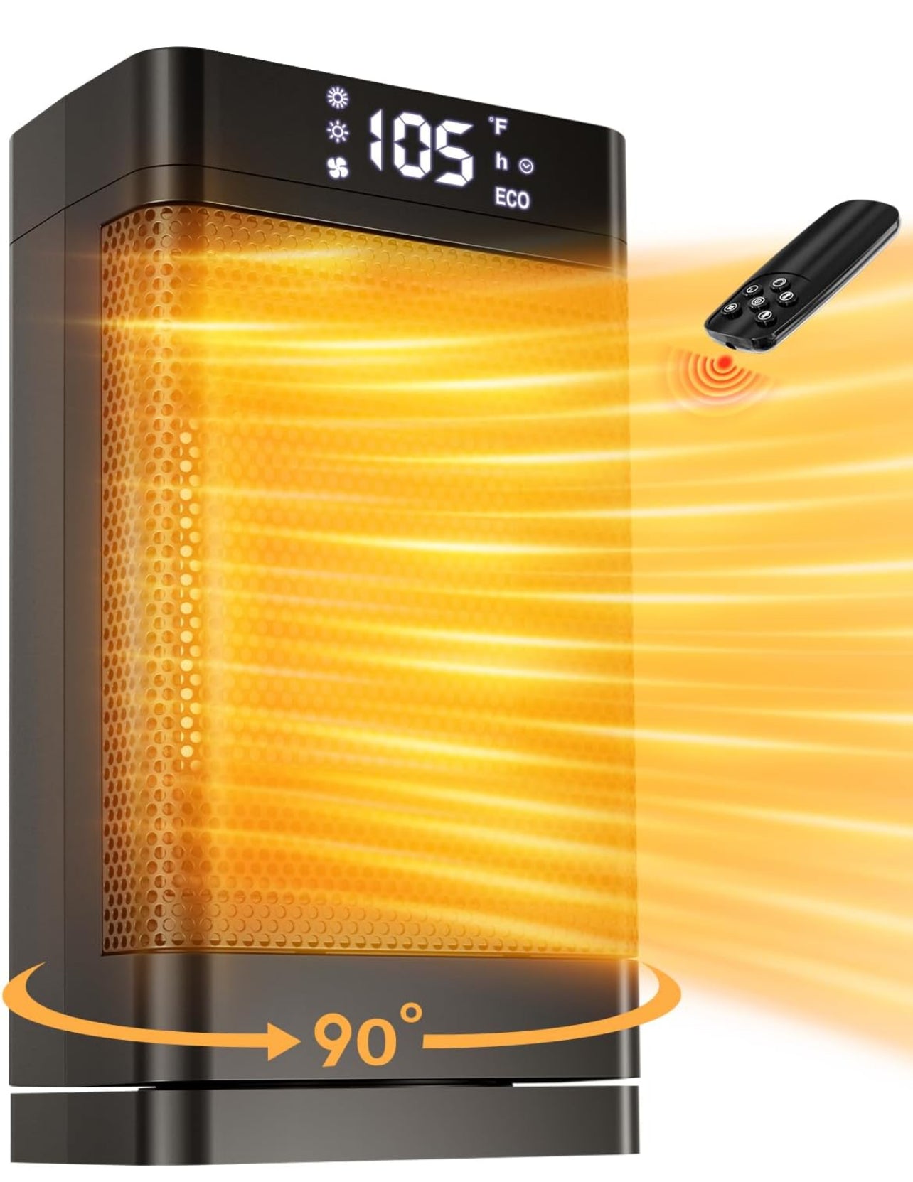 Calentador de espacio de 105 °F /1500 W, calentadores eléctricos portátiles para interiores,