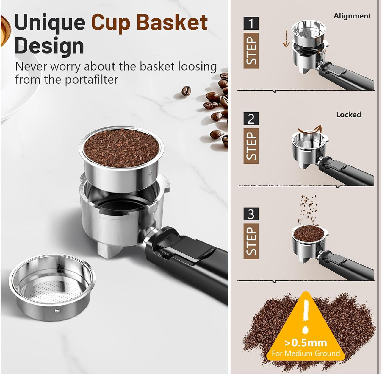 Máquina de café expreso, 20 bares, máquina de café expreso con espumador de leche, máquina de café con leche para capuchino, café con leche, regalos para tu amante
