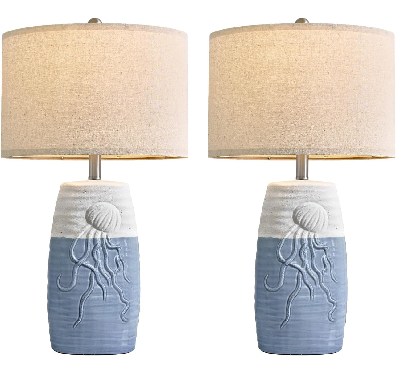 PORTRES Lámpara de mesa moderna de cerámica para sala de estar Lámparas de noche para dormitorio Lámpara de mesa de noche