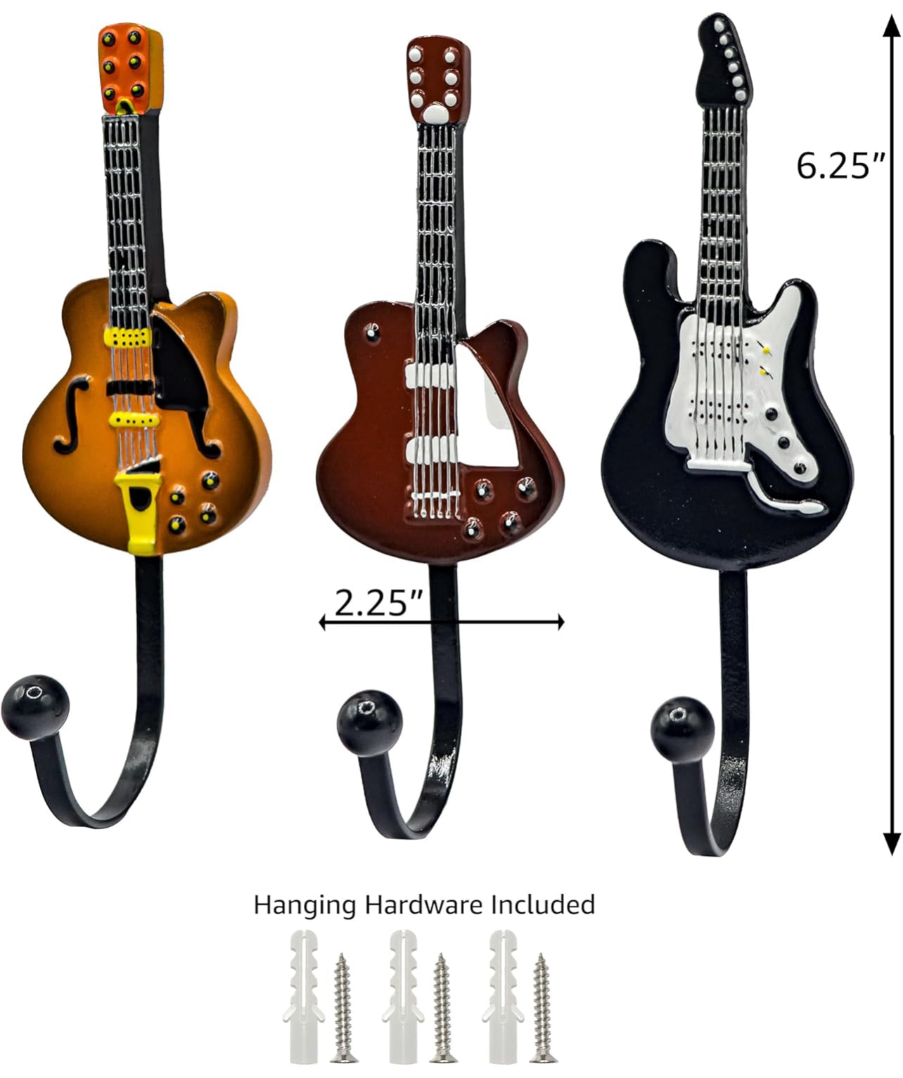 Pick-A-Palooza Nuevo de, Gancho para abrigos con forma de guitarra de estilo vintage
