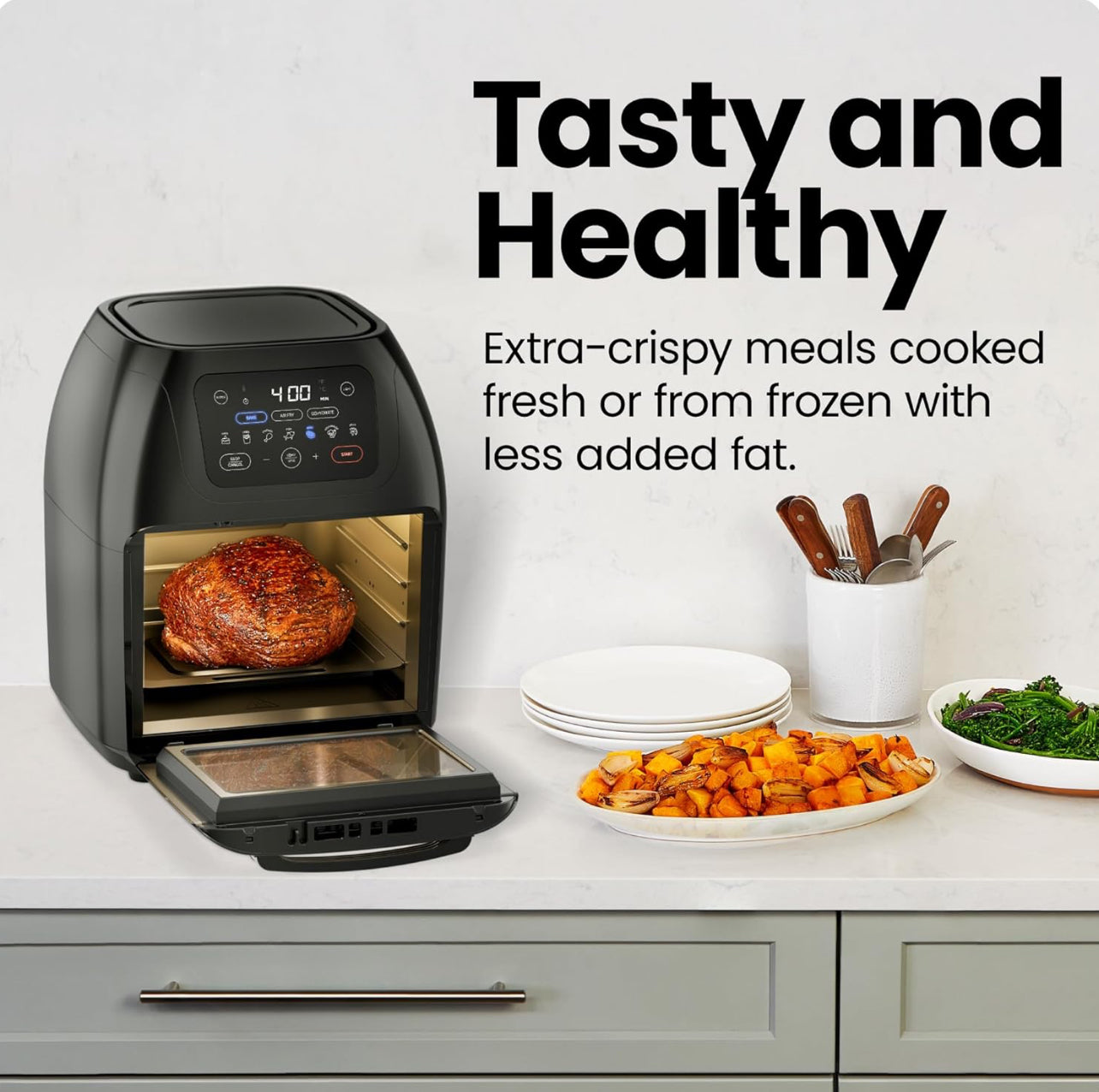 Chefman - Freidora de aire digital multifuncional - Rosticero, deshidratador, horno de convección