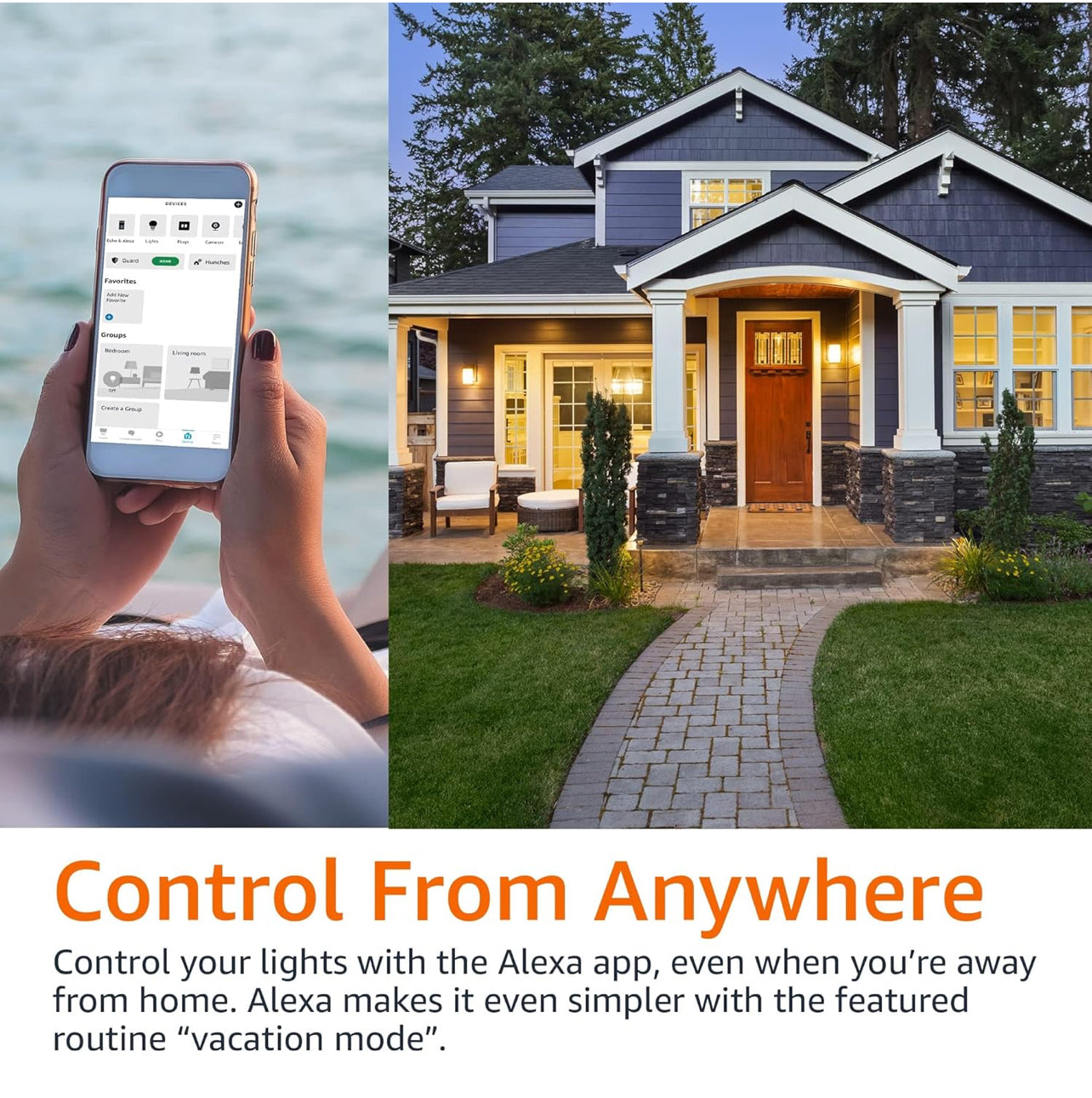 Echo Dot con bombilla inteligente de color Amazon Basics