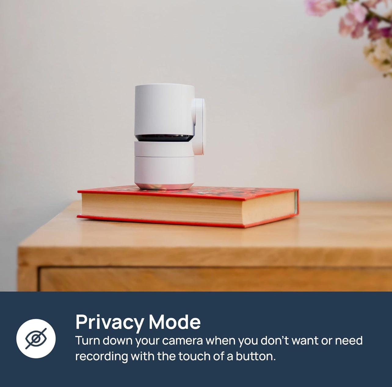 Cámara de seguridad para el hogar con panorámica/inclinación para interiores, enchufe de 360°, visión nocturna, Wi-Fi