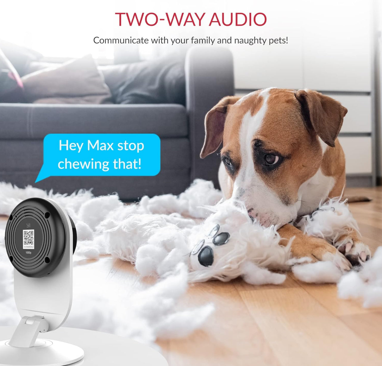 YI Cámara de seguridad para el hogar Pro 2K, cámara interior con cable de 2,4 GHz con persona, vehículo, detección inteligente de animales, aplicación de teléfono, compatible con Alexa y Google