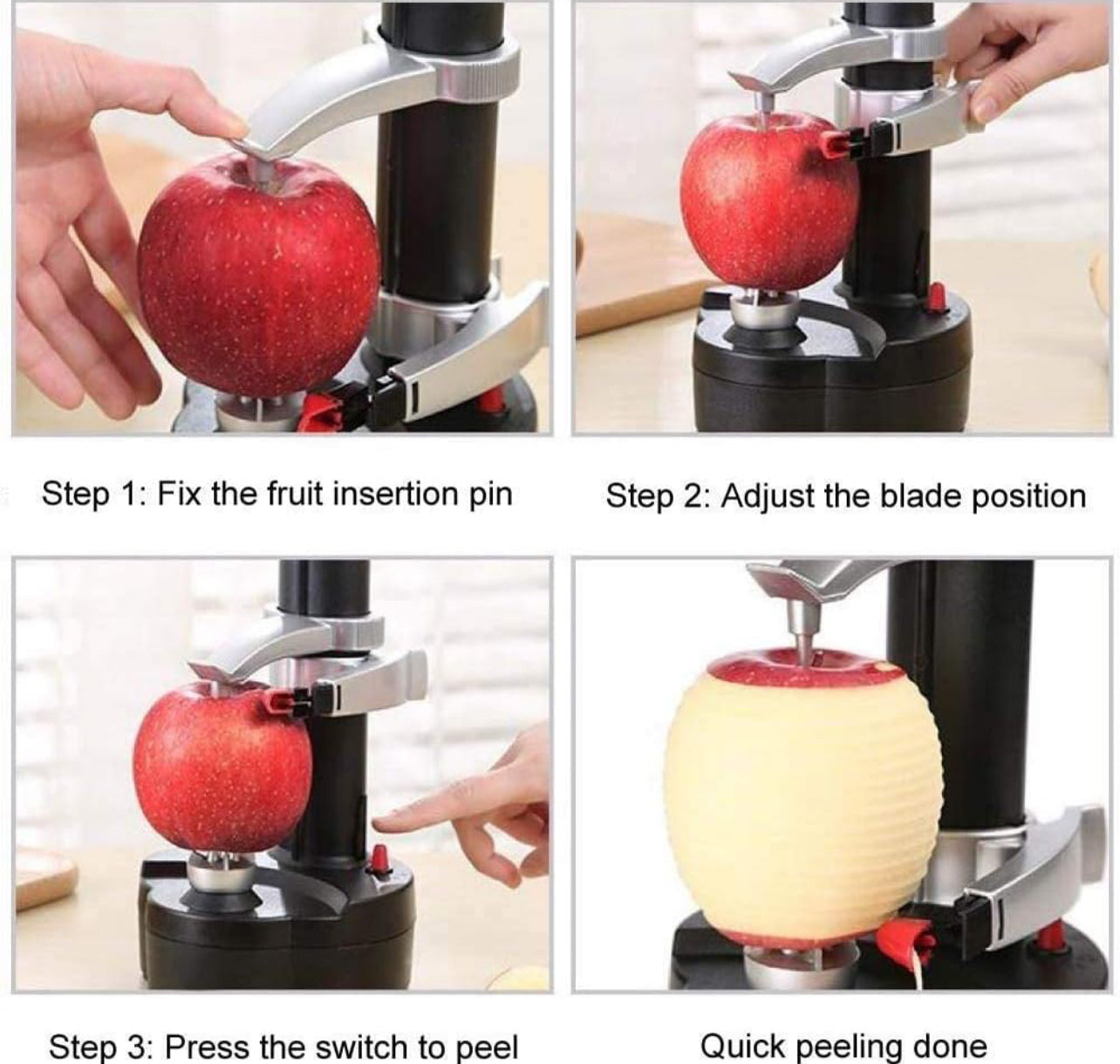Pelador eléctrico de patatas pelador automático de manzanas, máquina inteligente para pelar frutas y verduras