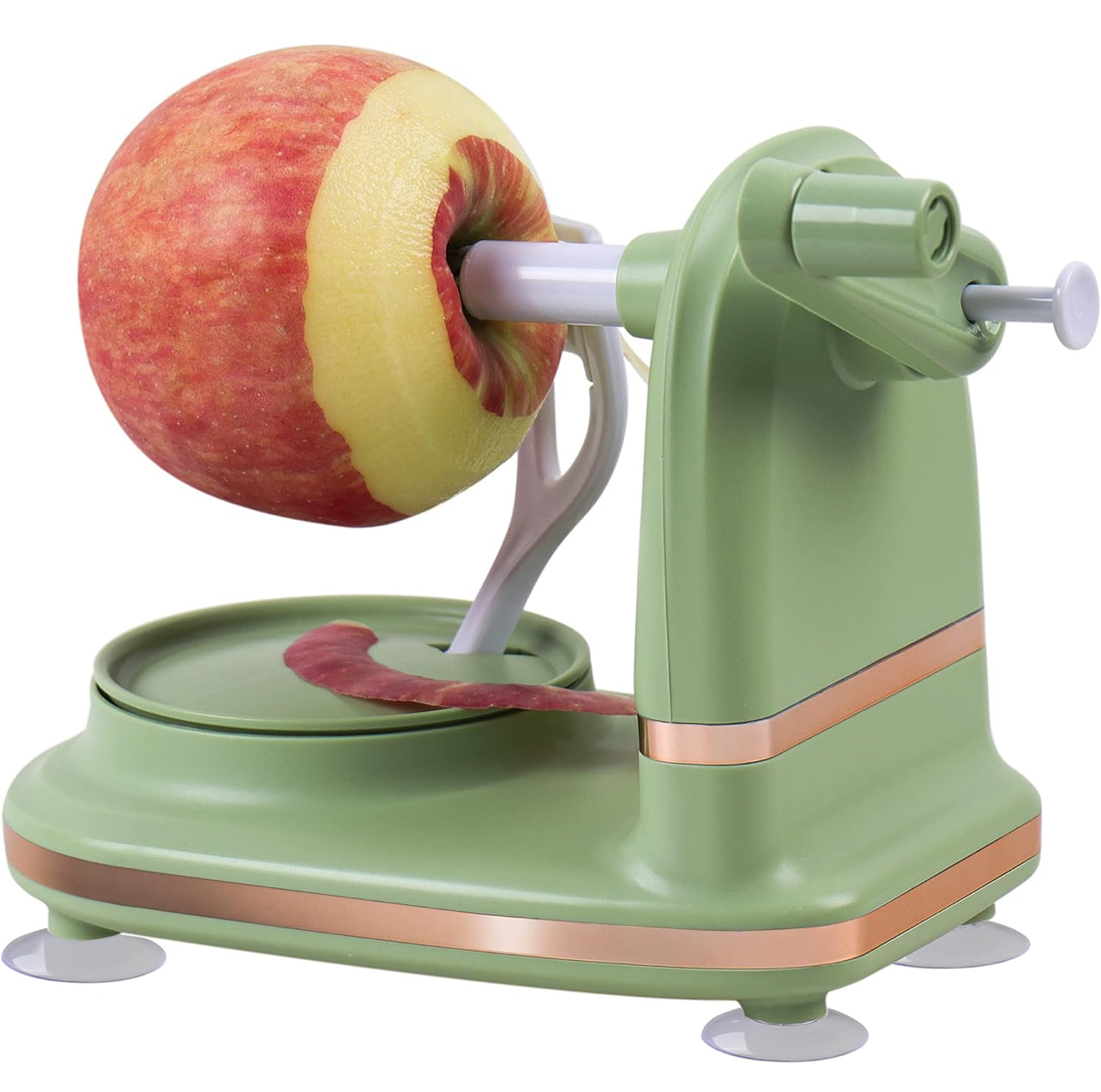 Pelador de manzana con 2 cuchillas de reemplazo, cortador y descorazonador de manzana para la cocina del hogar para hacer pasteles de puré de manzana rápido