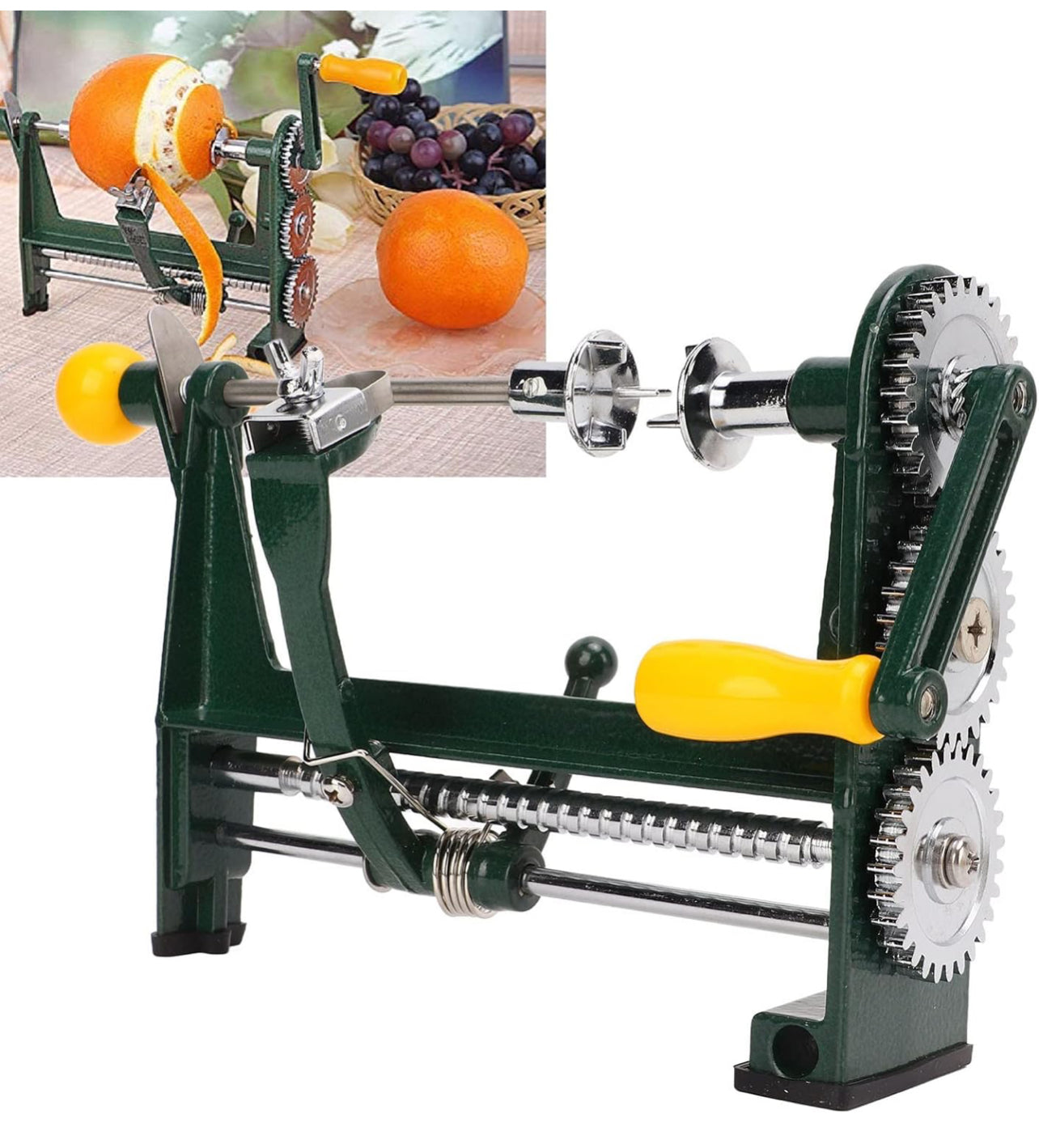 EVTSCAN Pelador de manzanas de acero inoxidable, pelado rápido