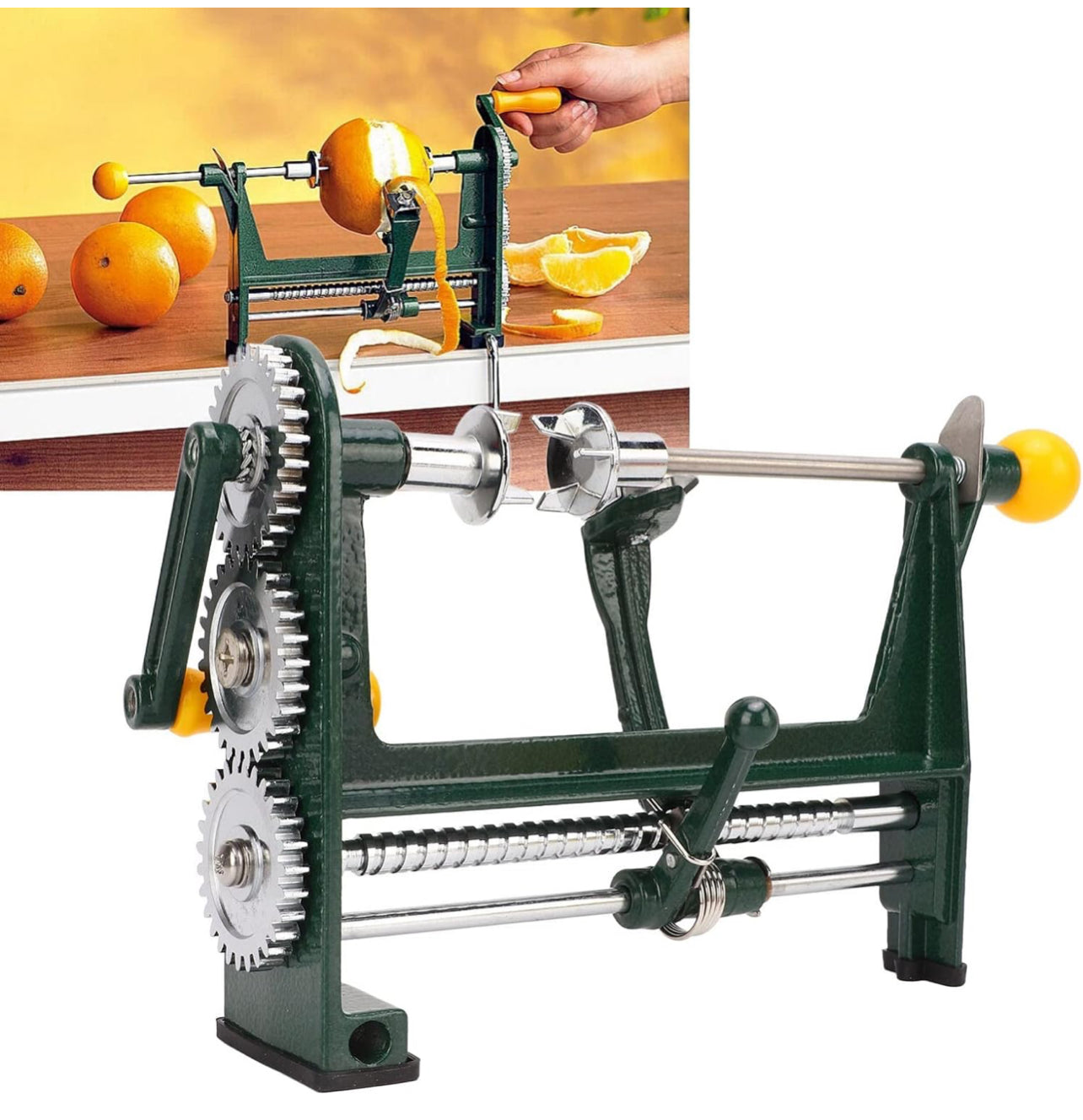 EVTSCAN Pelador de manzanas de acero inoxidable, pelado rápido