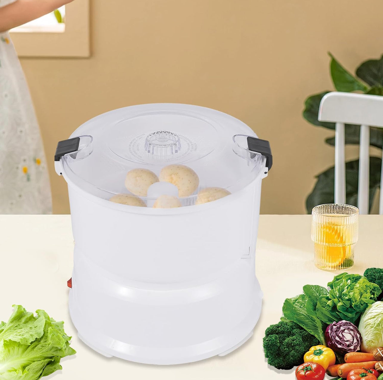 Pelador eléctrico de patatas 85 W, máquina automática