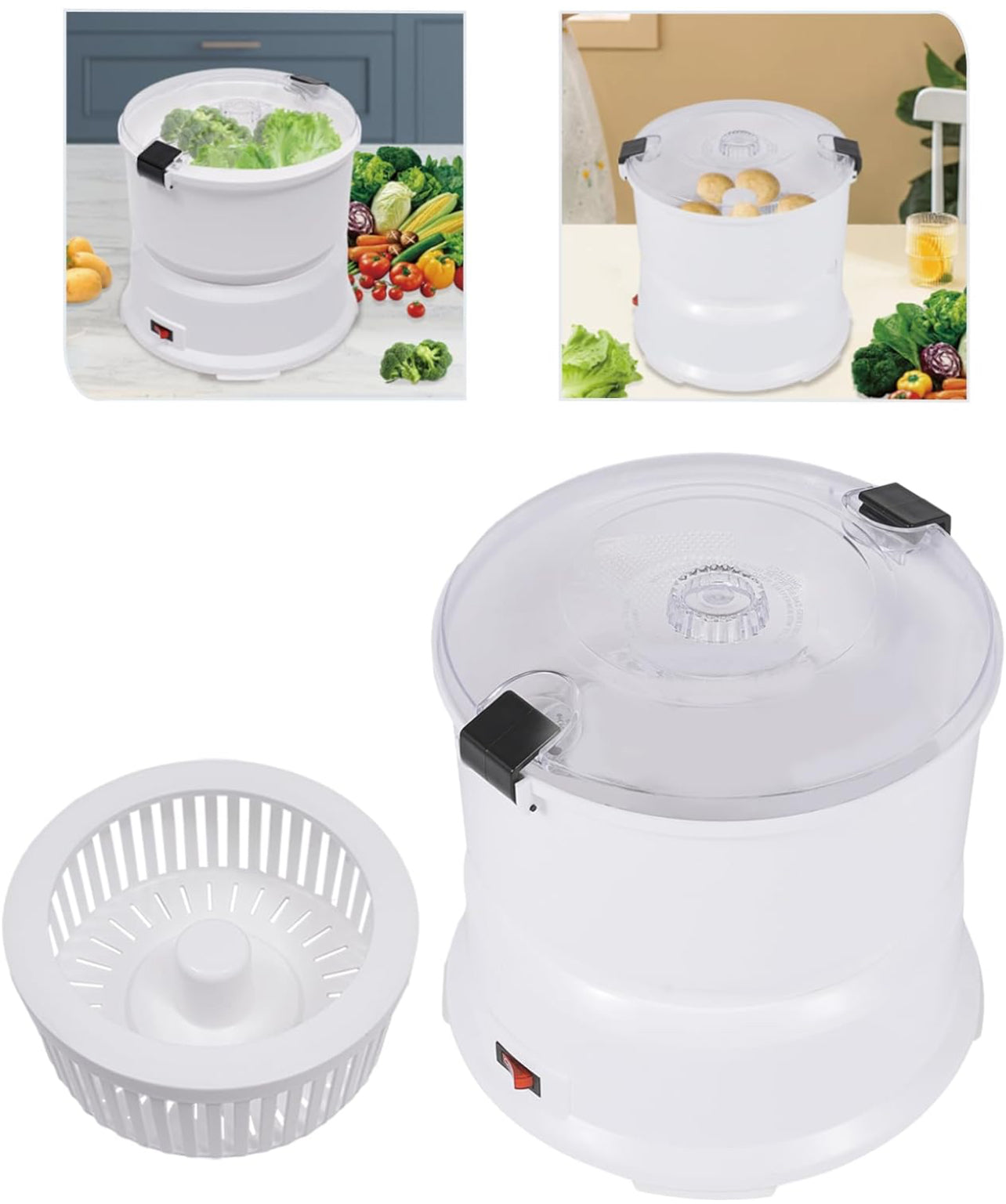 Pelador eléctrico de patatas 85 W, máquina automática