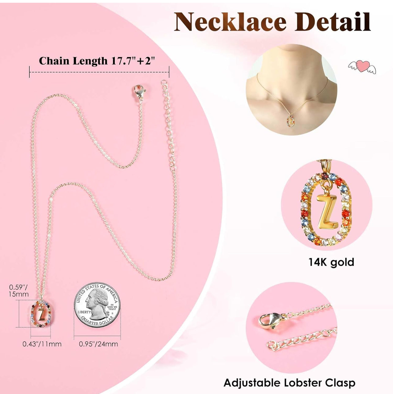 Regalos de cumpleaños para novia – Rosas reales preservadas con collar inicial, regalo significativo de aniversario del día de la madre para ella, esposa, hermana