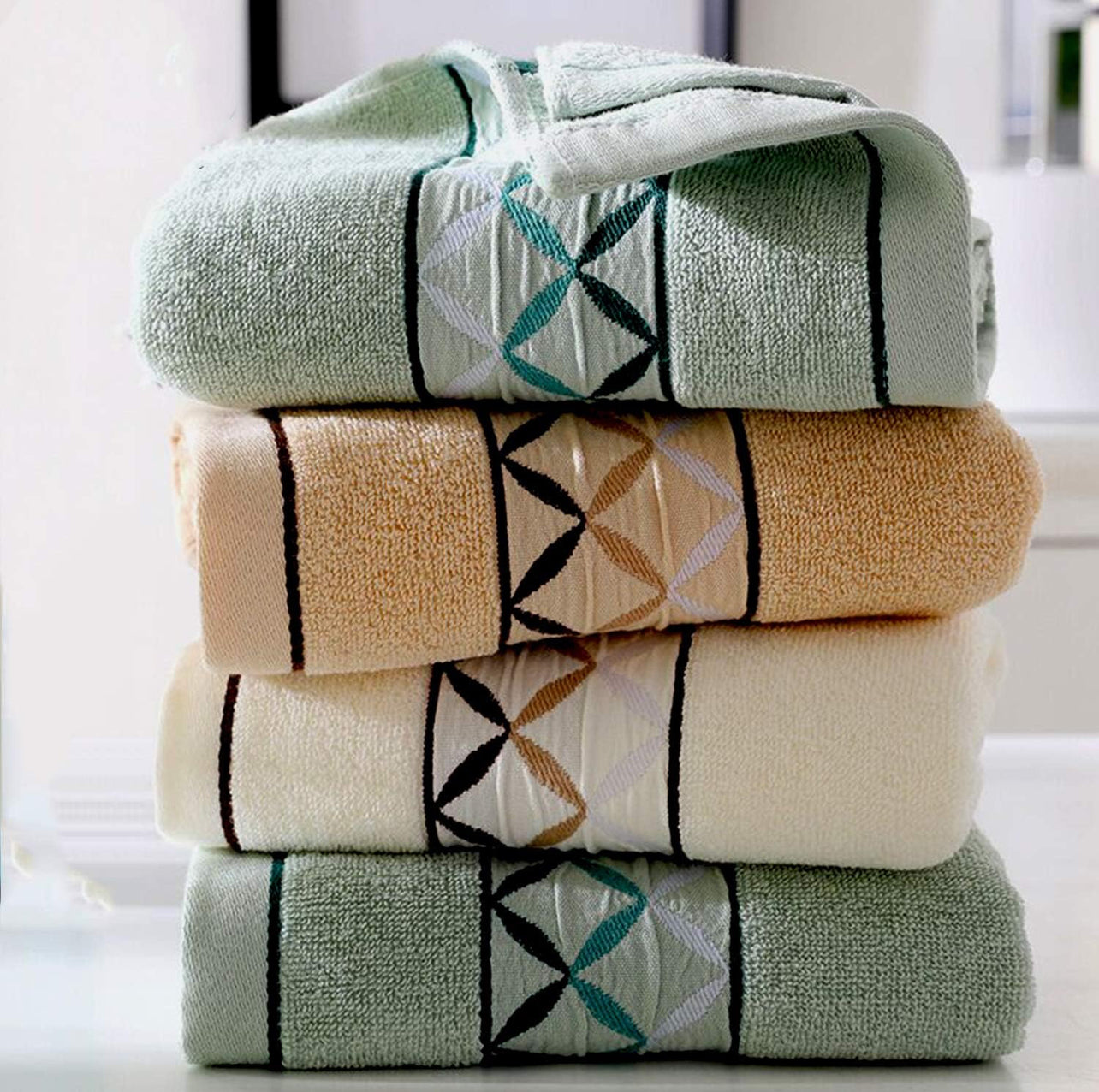 Paquete de 2 toallas de mano, de algodón, toallas 100% algodón para el rostro, toalla suave duradera y altamente absorbente para baño, de lujo, de alta calidad, spa, hotel, camping, gimnasio (14 x 30 pulgadas)