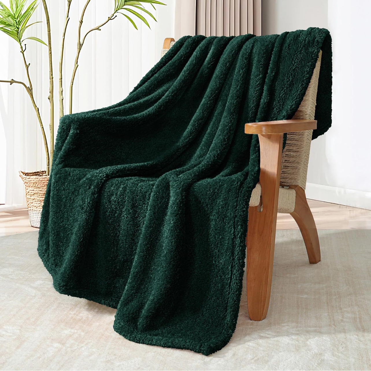 Exclusivo Mezcla Manta de forro polar mullido para sofá, manta ligera y esponjosa de terciopelo sólido, adecuada para todas las estaciones, 50 x 60 pulgadas