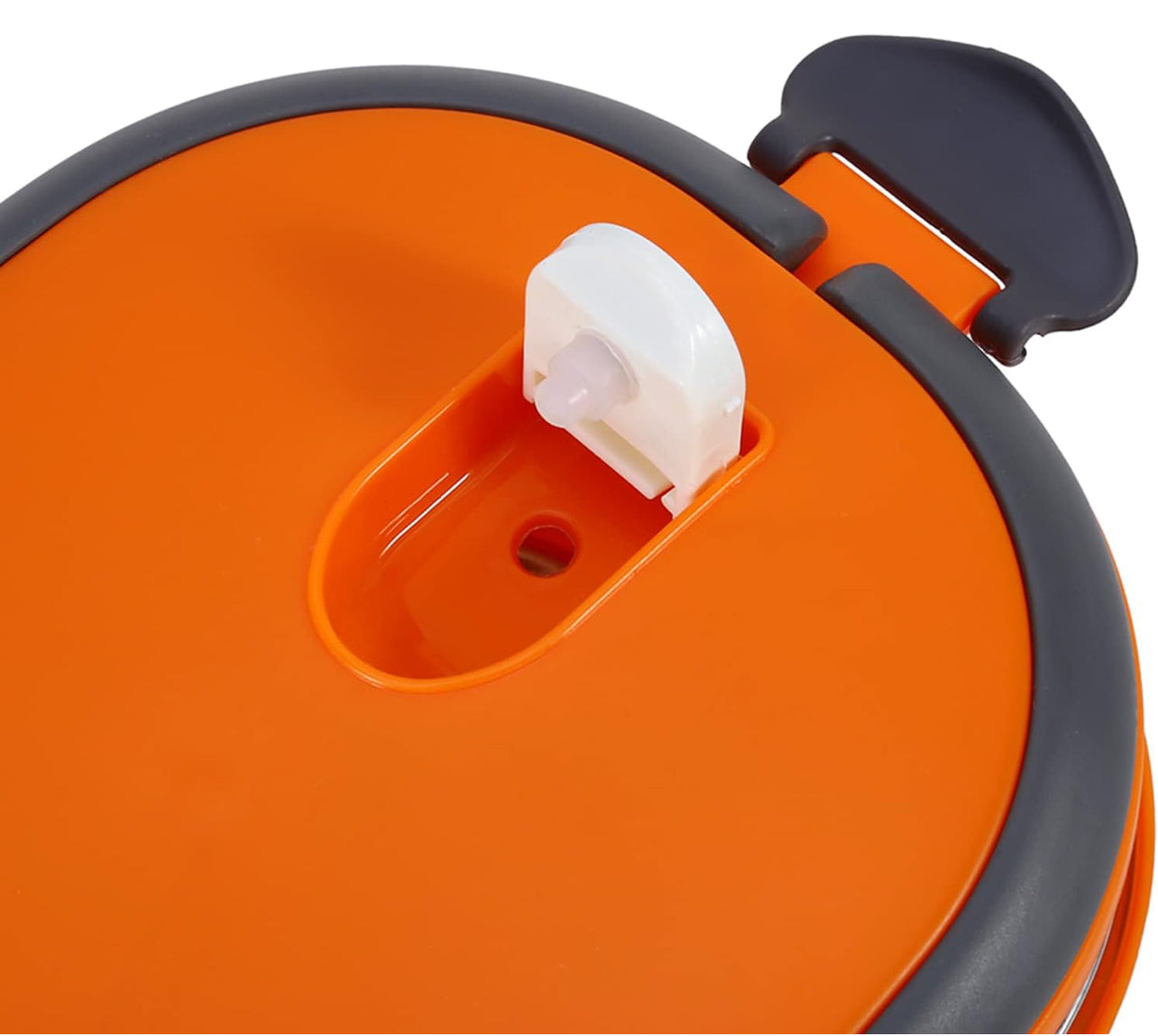 ZJchao Fiambrera térmica para alimentos calientes, de acero inoxidable, portátil, calentador de alimentos naranja (una sola capa)