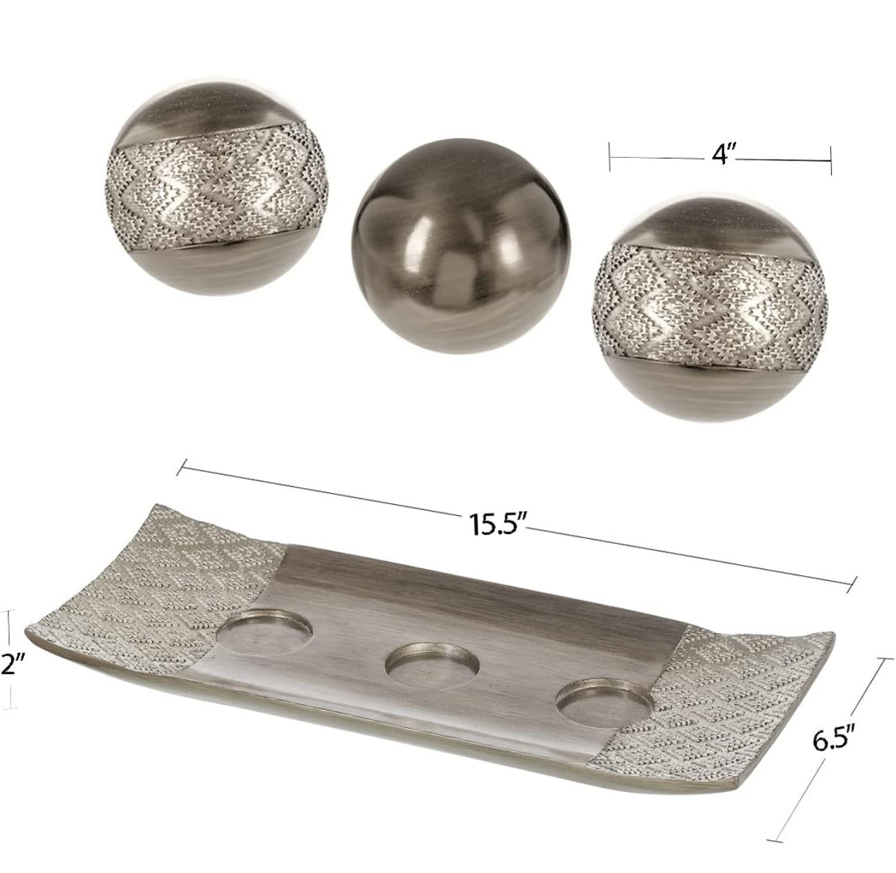 Creative Scents Dublin - Juego de bandeja decorativa para comedor.