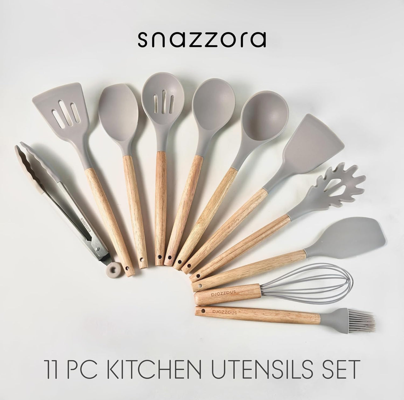 Juego de utensilios de silicona para cocina, 11 piezas resistentes al calor 446°F