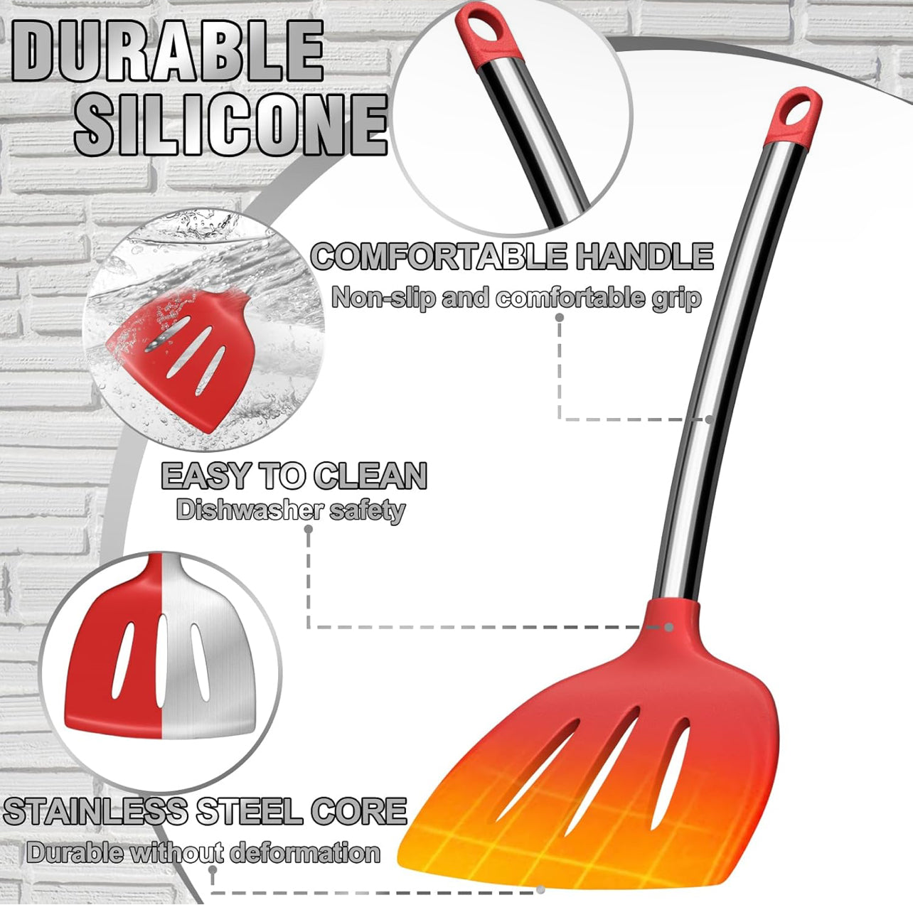 Umite Chef - Juego de utensilios de cocina de silicona, 34 piezas.