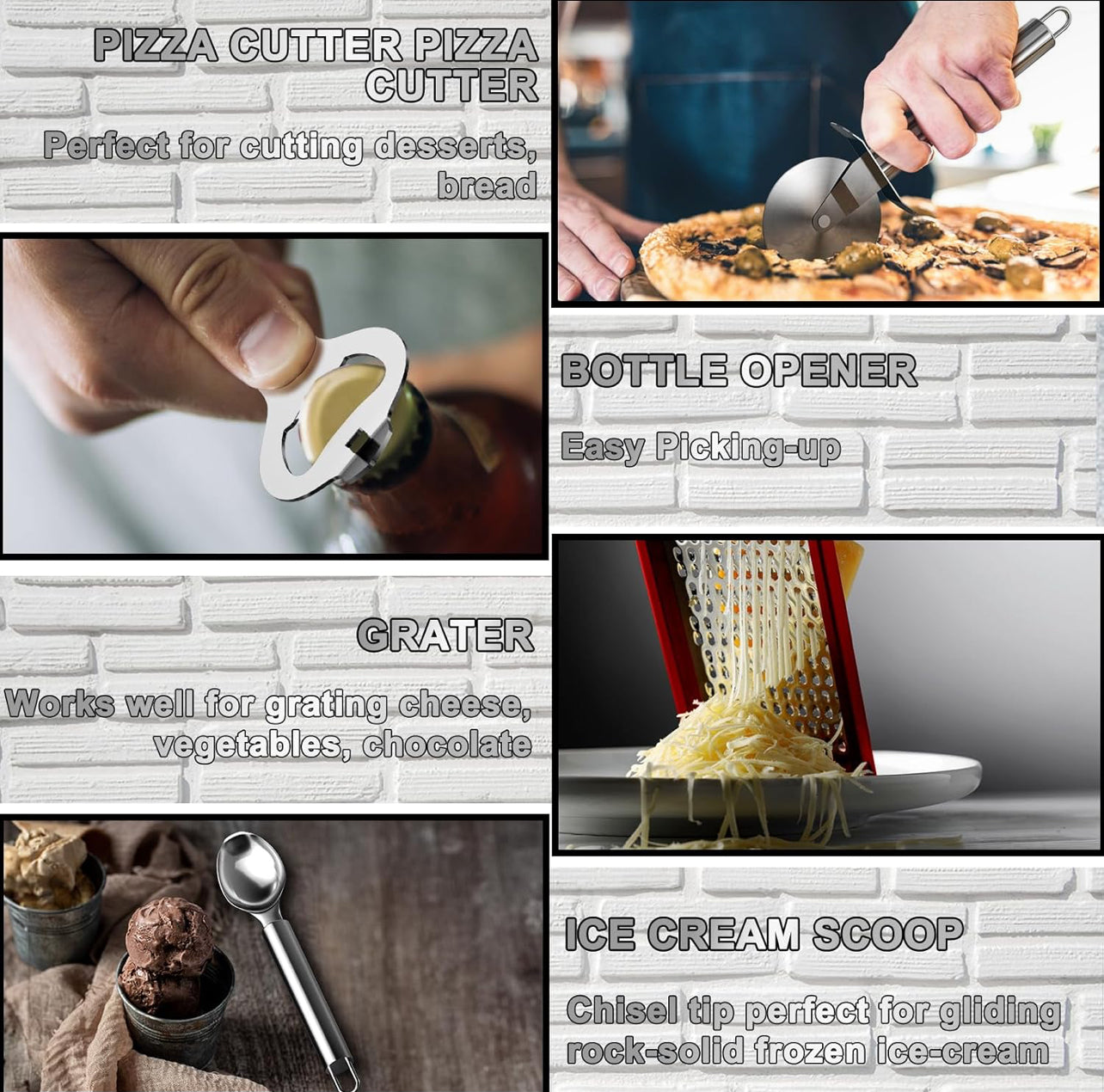 Umite Chef - Juego de utensilios de cocina de silicona, 34 piezas.