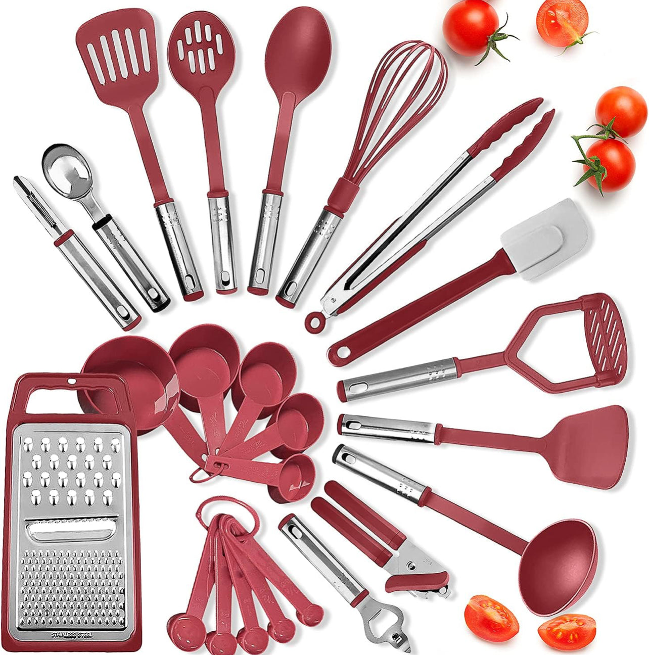 Juego de utensilios de cocina – 24 piezas de utensilios de cocina de nailon