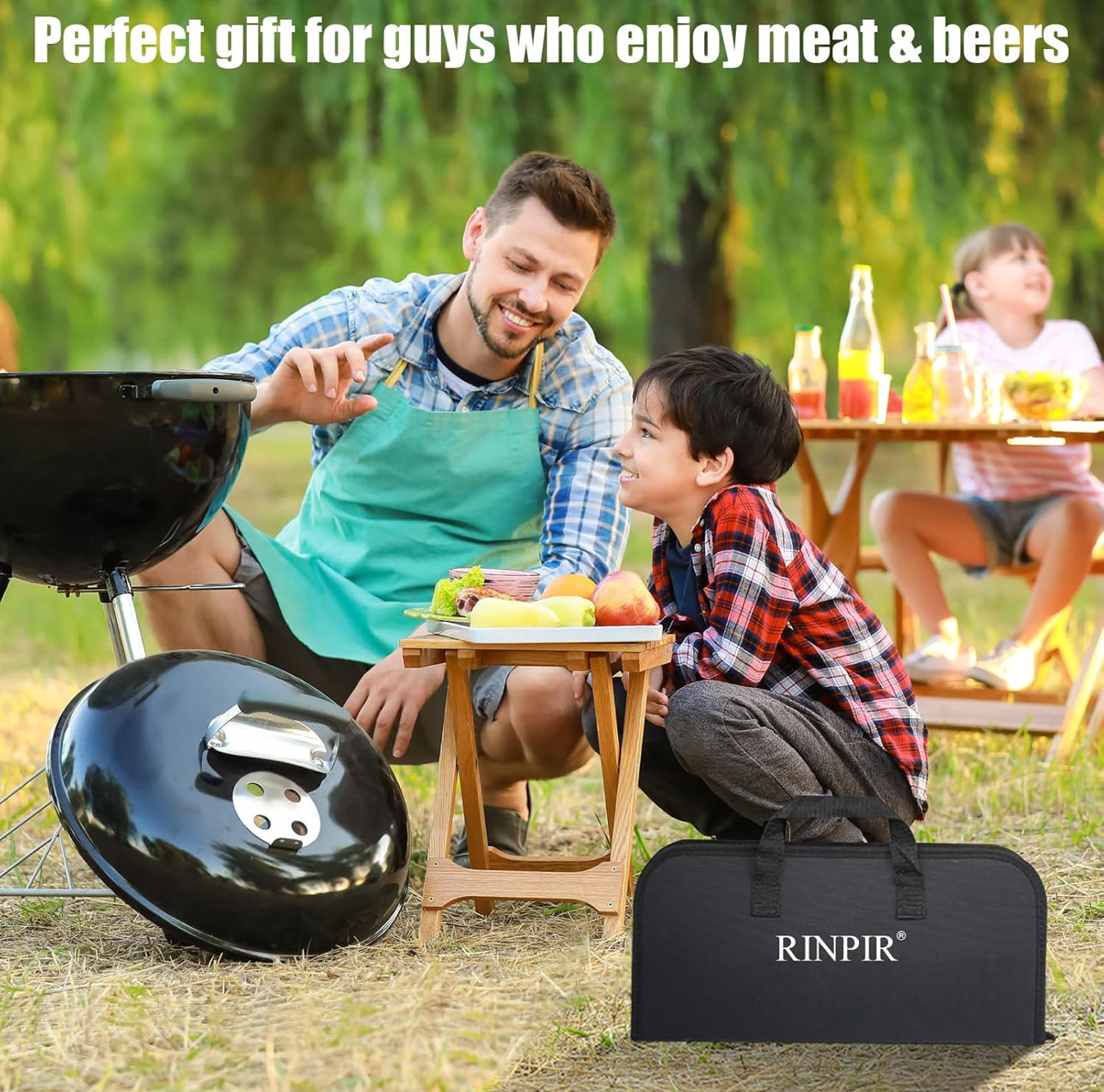 Juego de 31 accesorios para parrilla de barbacoa de acero inoxidable para hombres y papá.