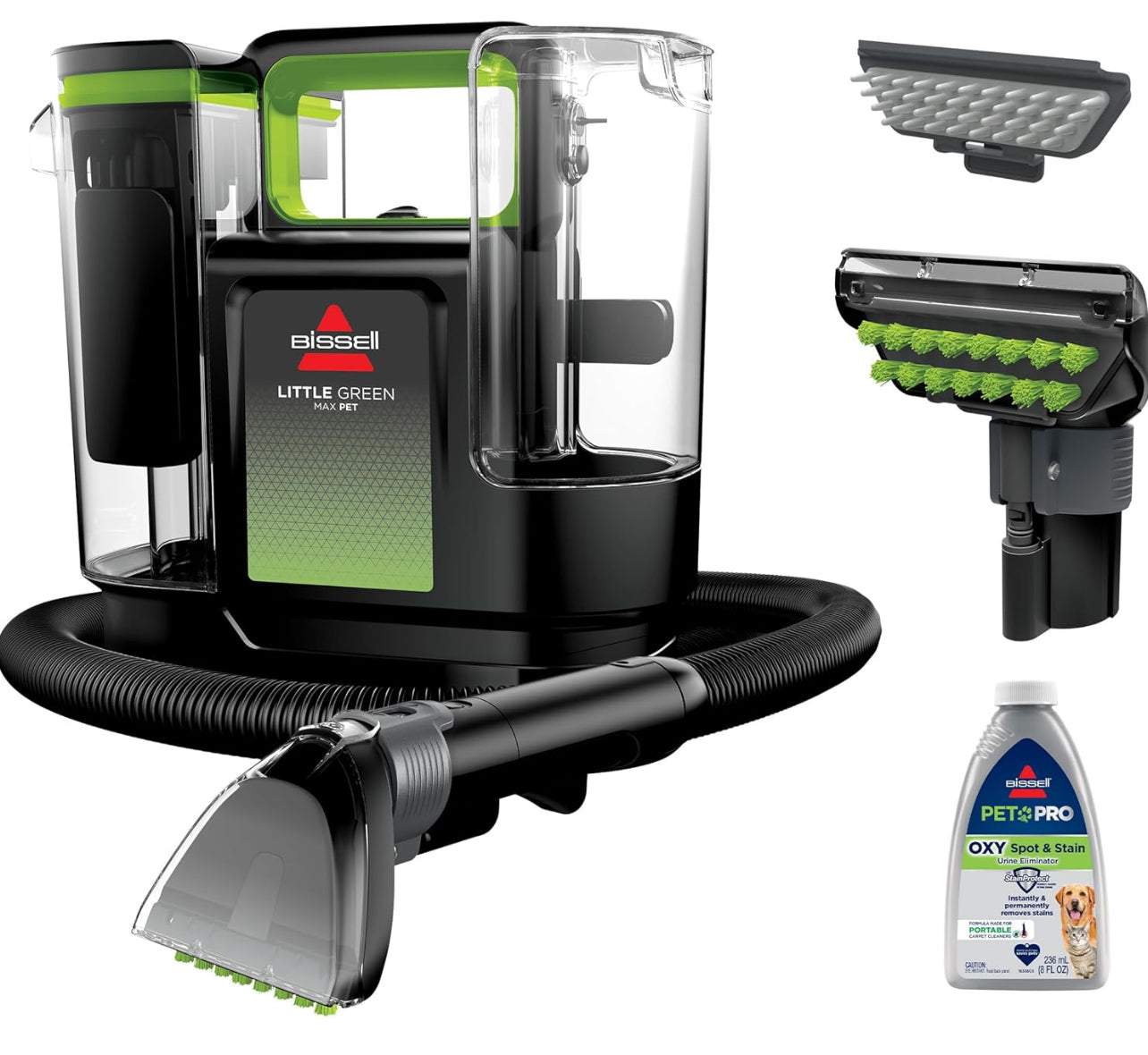 BISSELL® Little Green® Max Pet - Limpiador profundo portátil para alfombras y tapicería