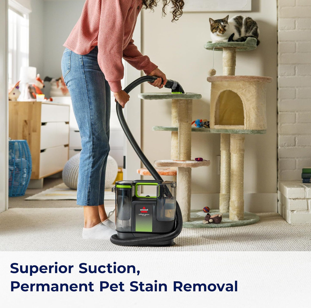 BISSELL® Little Green® Max Pet - Limpiador profundo portátil para alfombras y tapicería