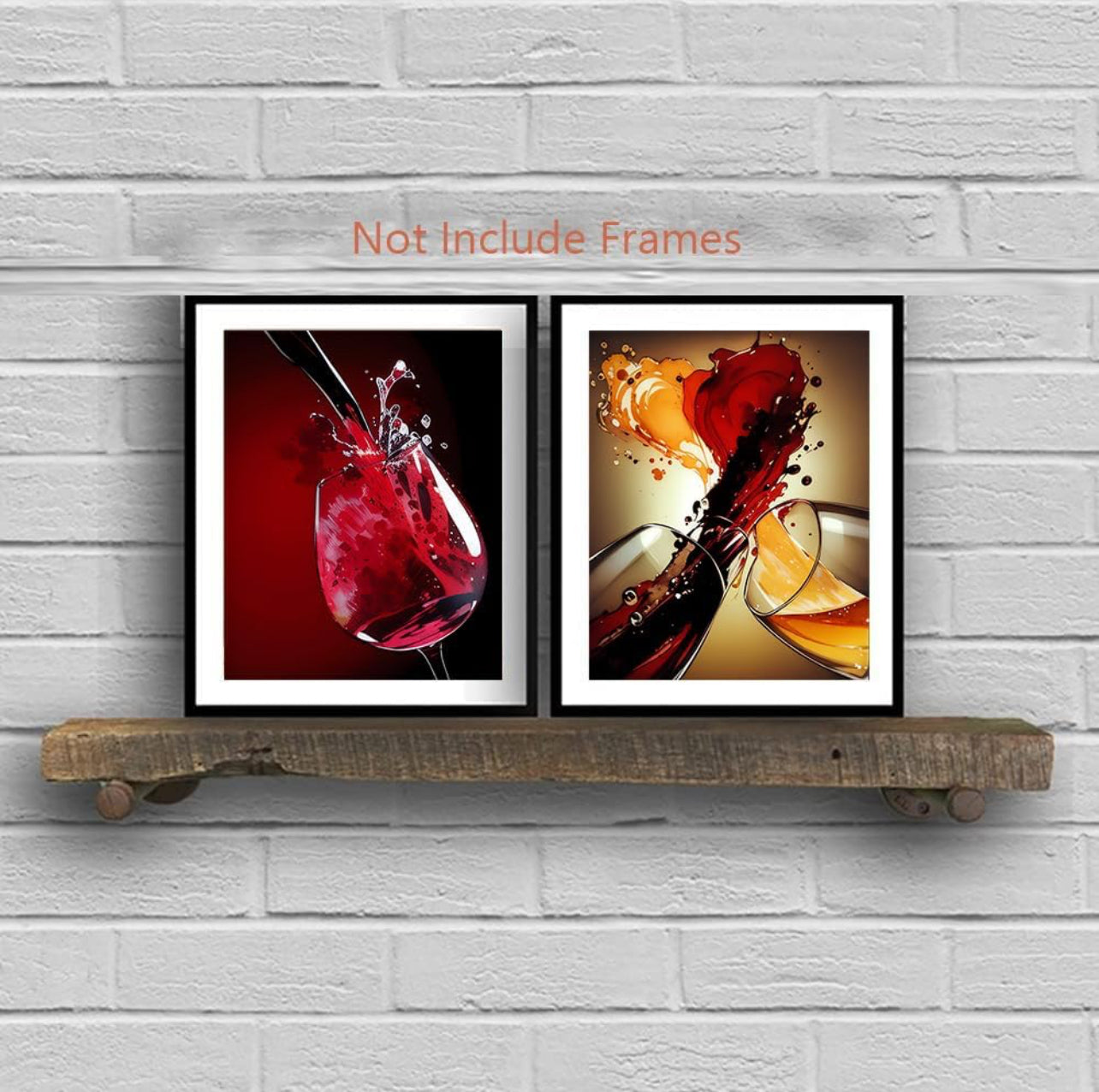 TOCDGOO Arte de pared de copa de vino tinto, pósteres de lienzo para cocina, comedor