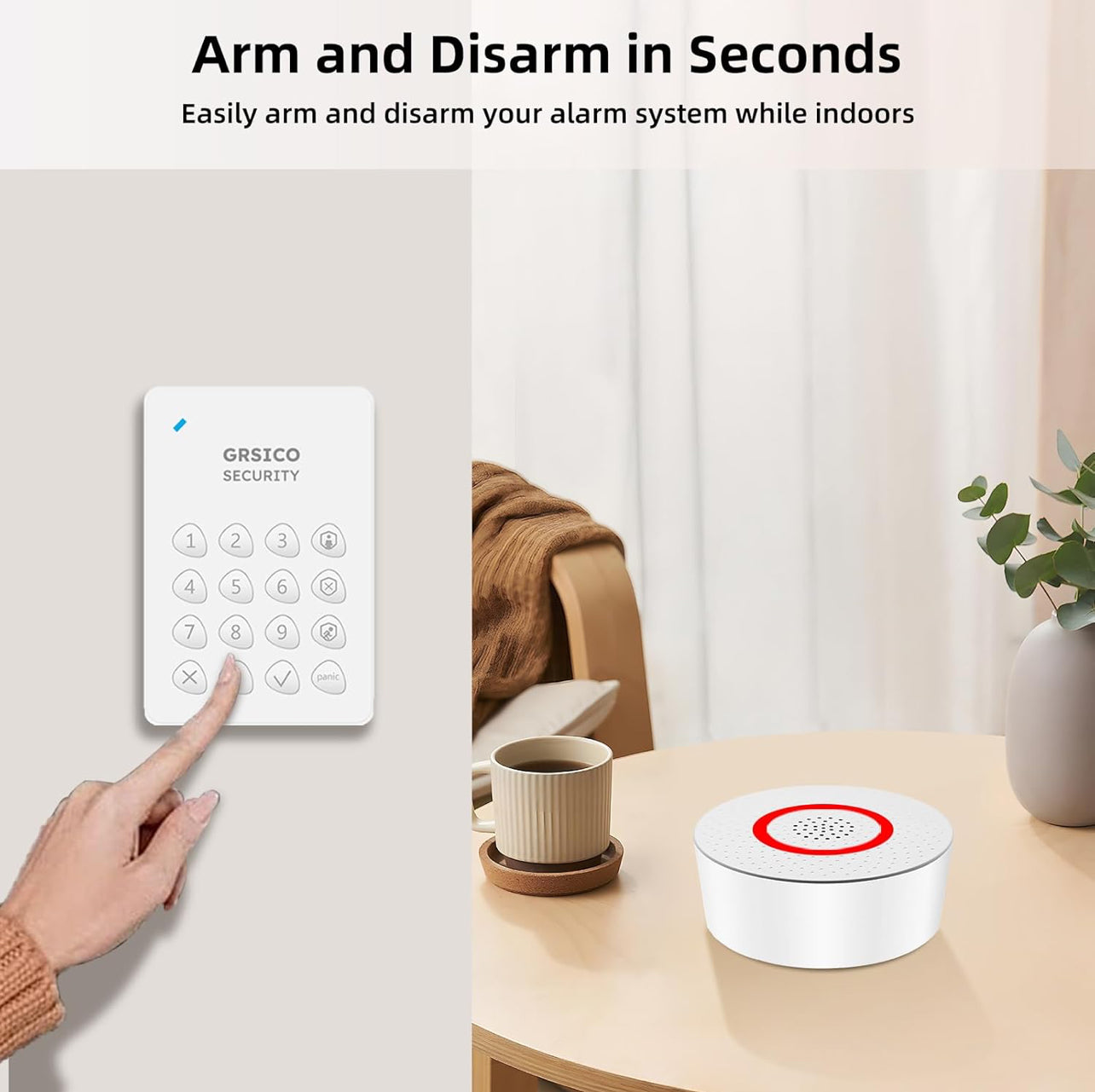 Sistema de alarma inalámbrico para el hogar, kit de 15 piezas, sistema de alarma WiFi para seguridad del hogar