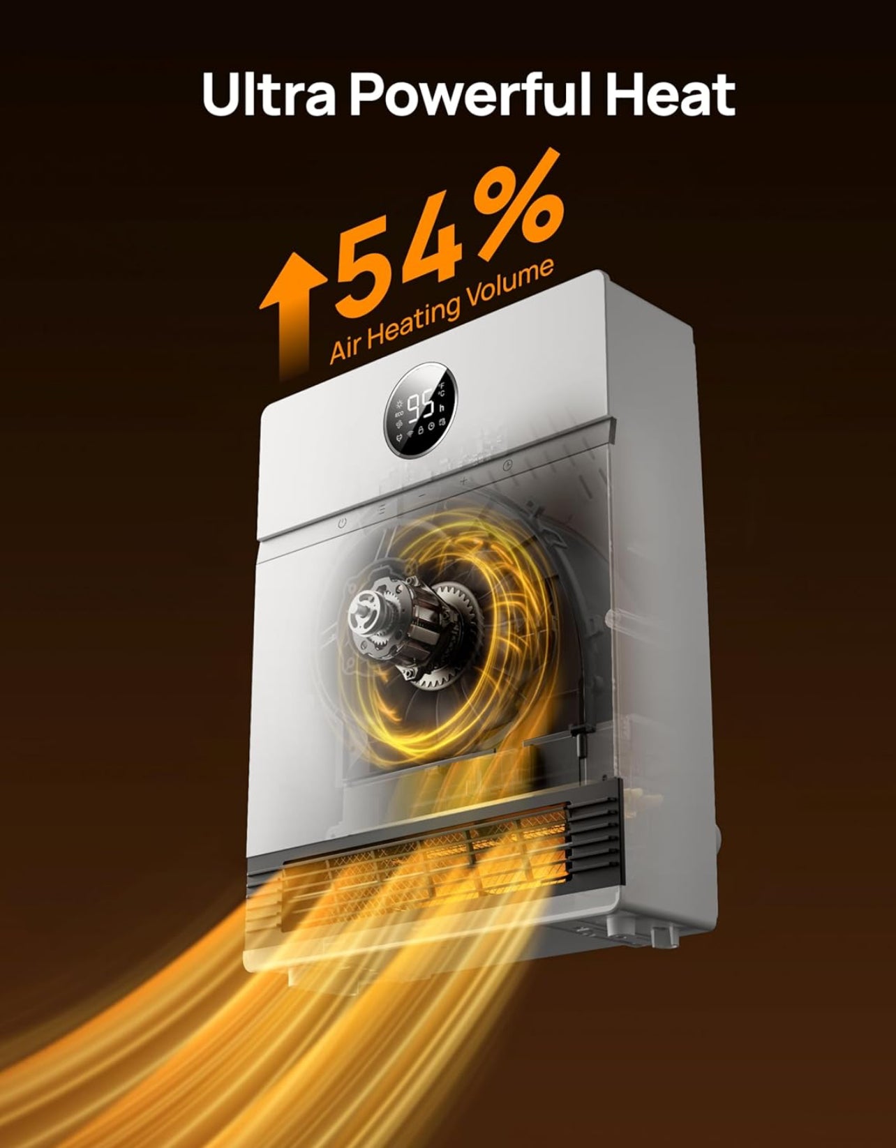 Dreo Calentador de pared inteligente, calentador eléctrico PTC IP24 para uso en interiores