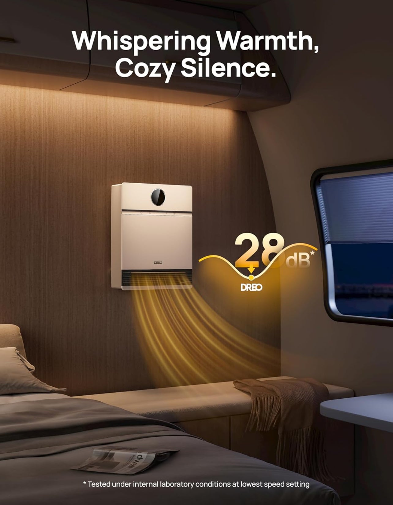 Dreo Calentador de pared inteligente, calentador eléctrico PTC IP24 para uso en interiores