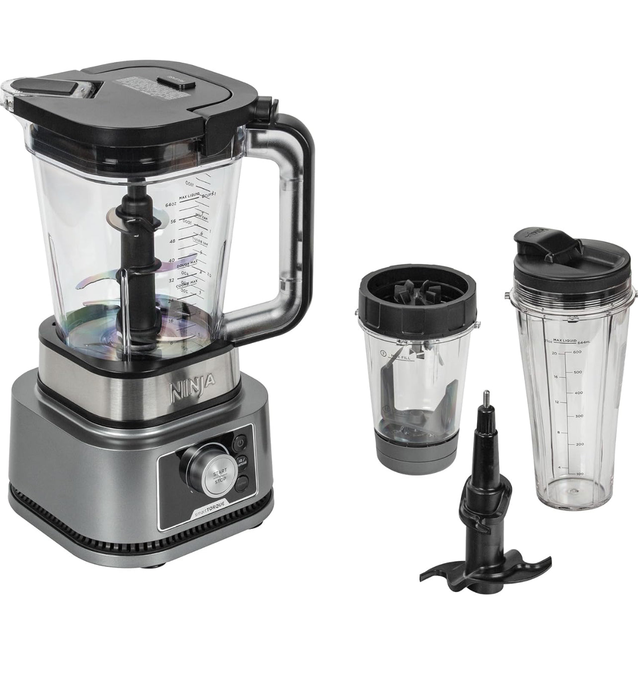 Ninja Foodi Power Nutri - Licuadora 3 en 1, mezcla cuencos para batidos