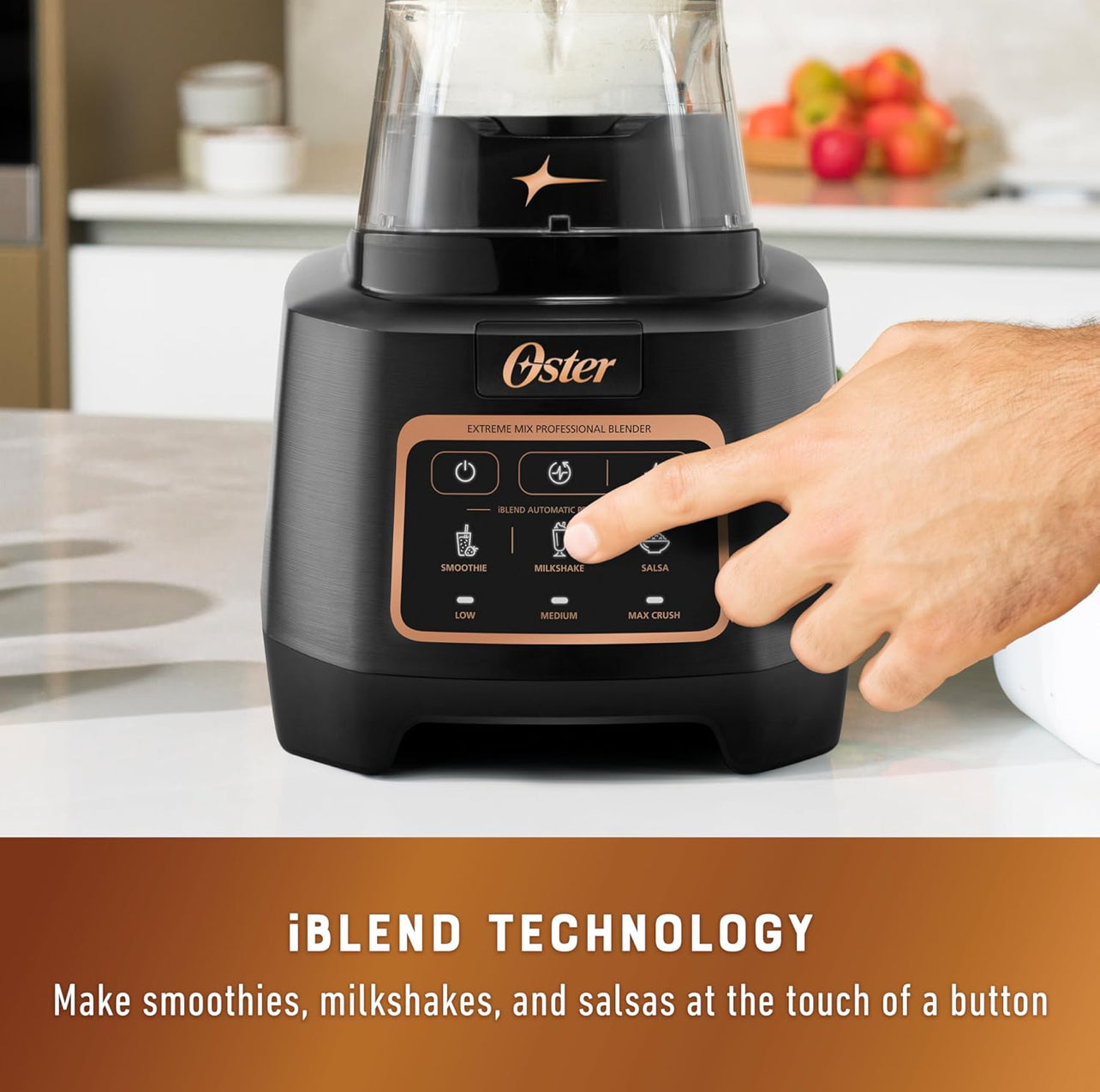 Oster Extreme Mix - Licuadora de alta velocidad de 1500 vatios con hoja de 10 puntos, 64 onzas
