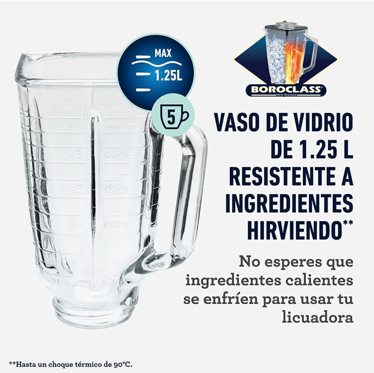 Oster Licuadora cromada original de 3 velocidades, motor 6 veces más duradera, 10 veces más fuerte, tarro de vidrio