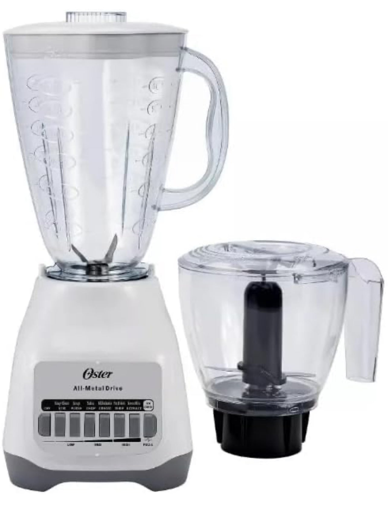 Oster Sistema de cocina clásico 2 en 1 licuadora y procesador de alimentos 700 W sin BPA
