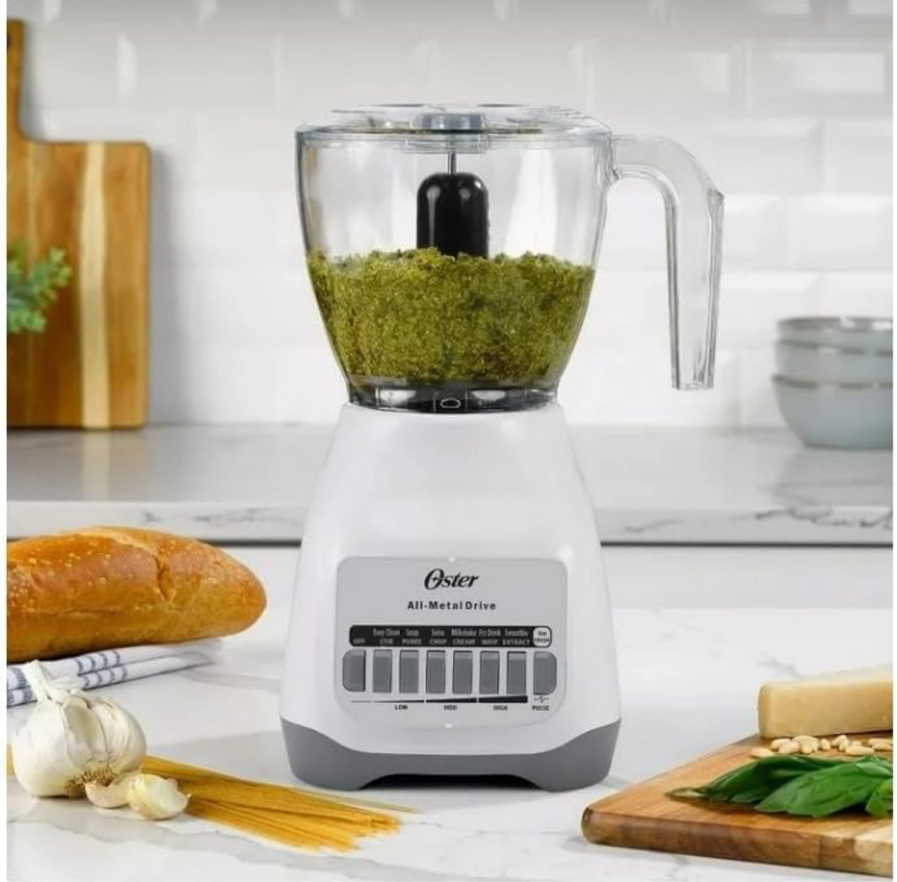 Oster Sistema de cocina clásico 2 en 1 licuadora y procesador de alimentos 700 W sin BPA